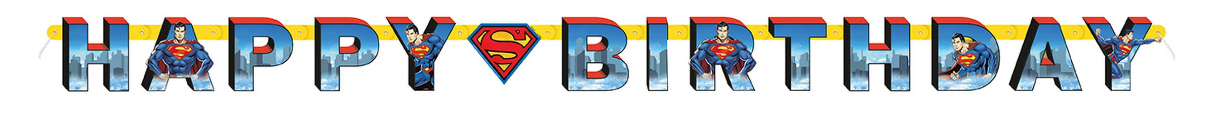 Bannière articulée Superman Joyeux Anniversaire 72 po