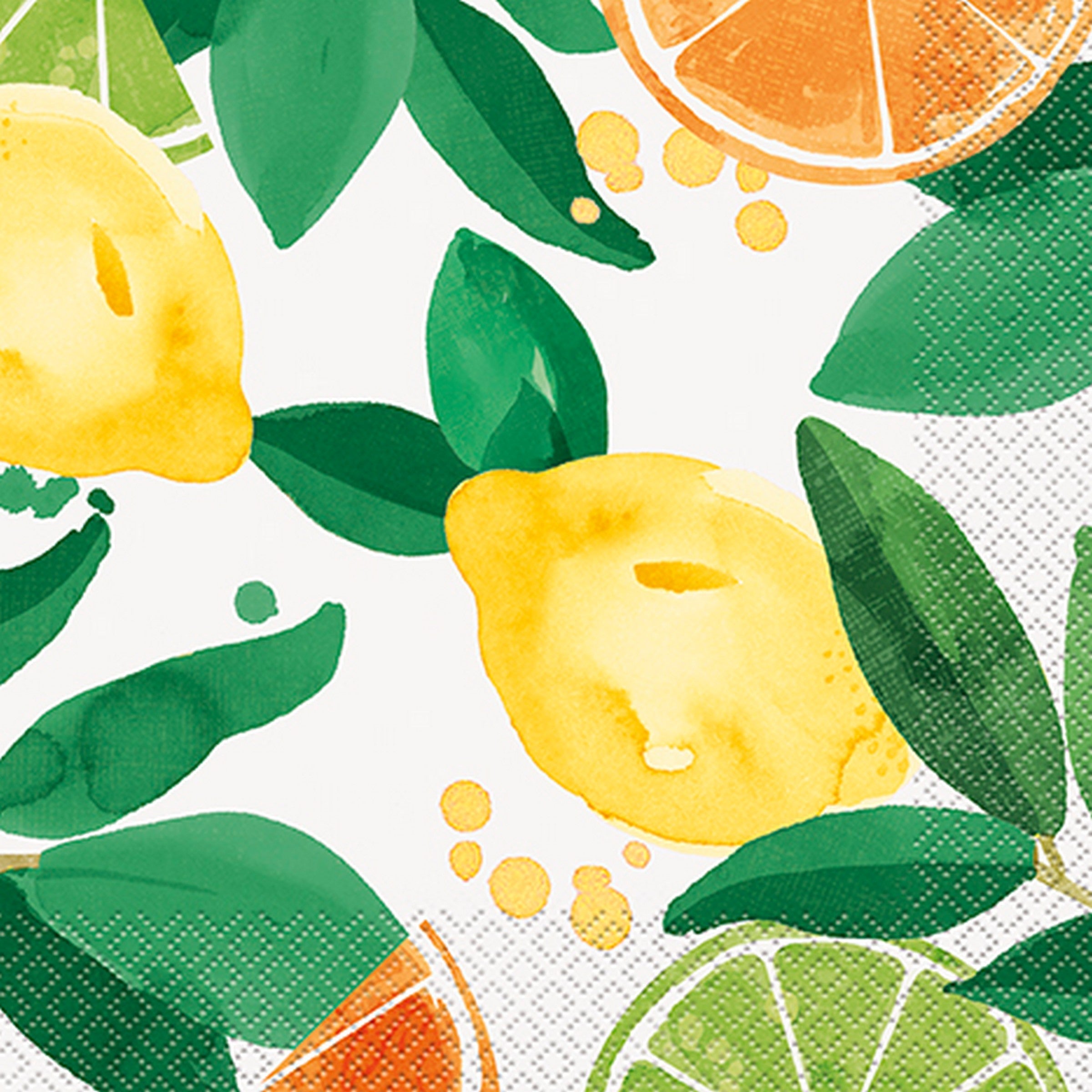 Summer Citrus 16 Luncheon Napkins 12.75x12.75in