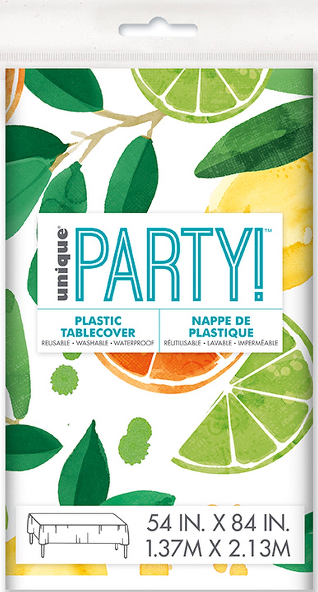 Summer Citrus Plastic Table Cover 54x84in