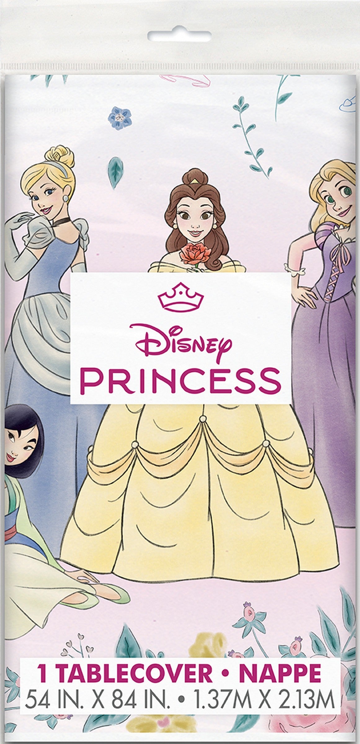 Princess Plastic Table Cover 54x84in