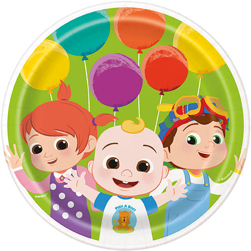 CoComelon 8 Round Paper Plates 7in