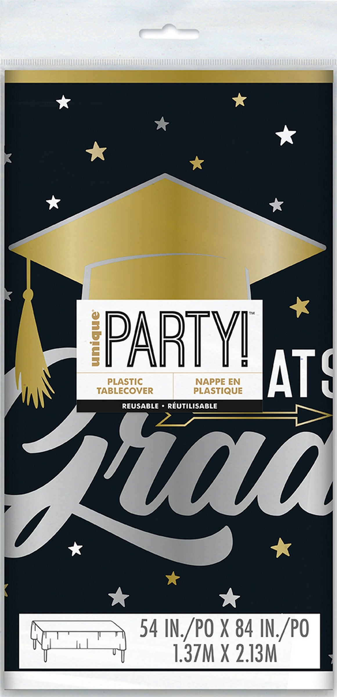 Graduation Plastic Table Cover 54x84in