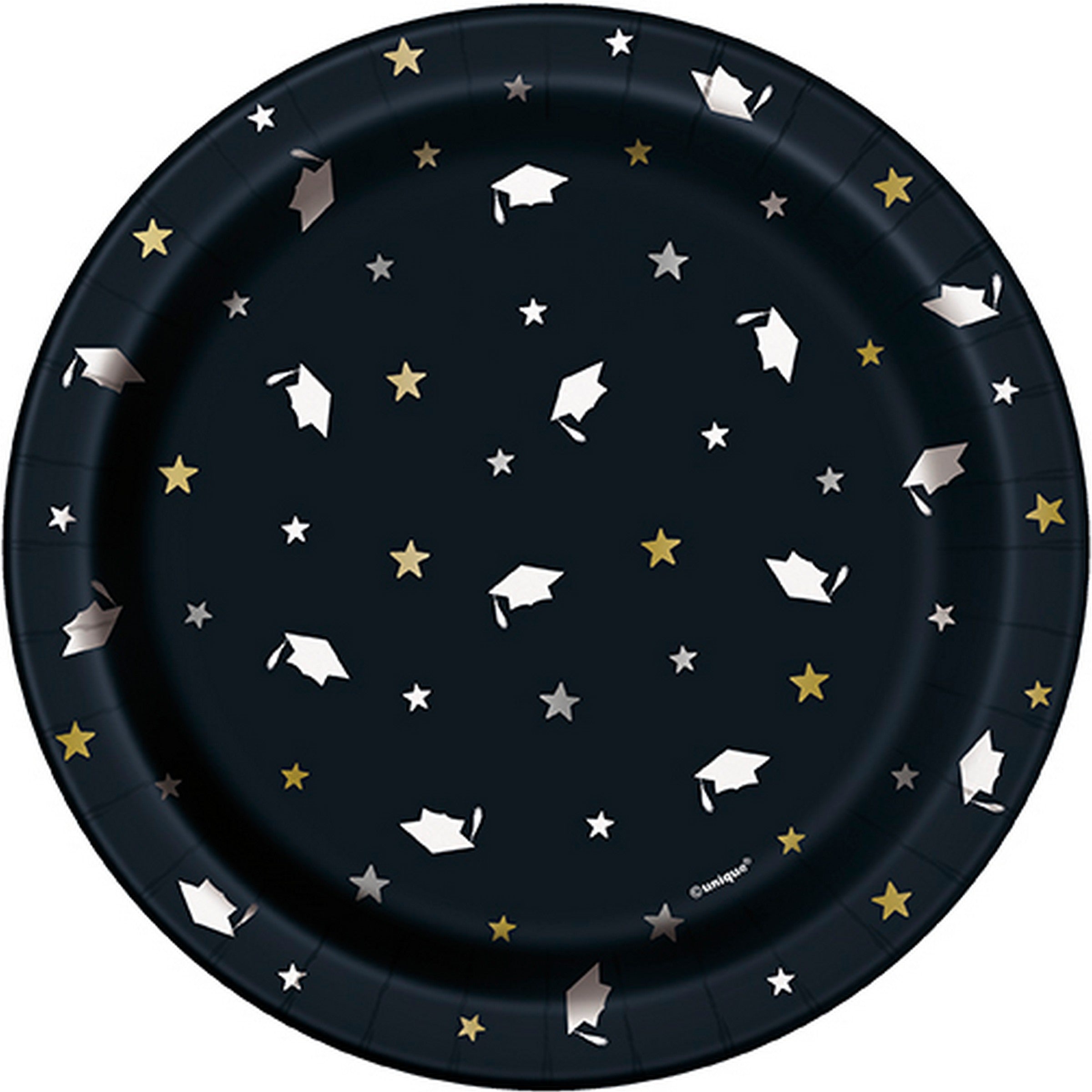 Graduation 8 Round Paper Plates 7in