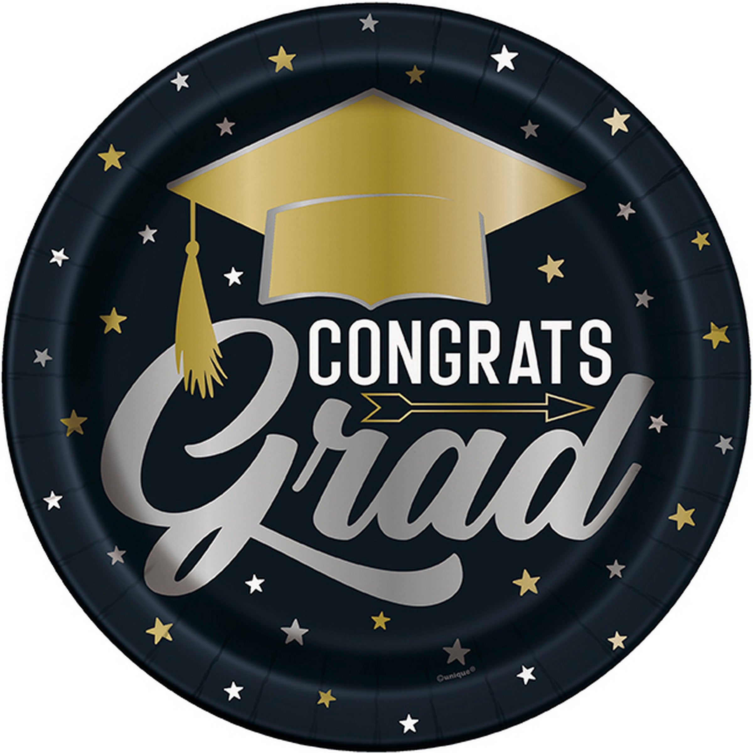 Graduation 8 Round Paper Plates 9in