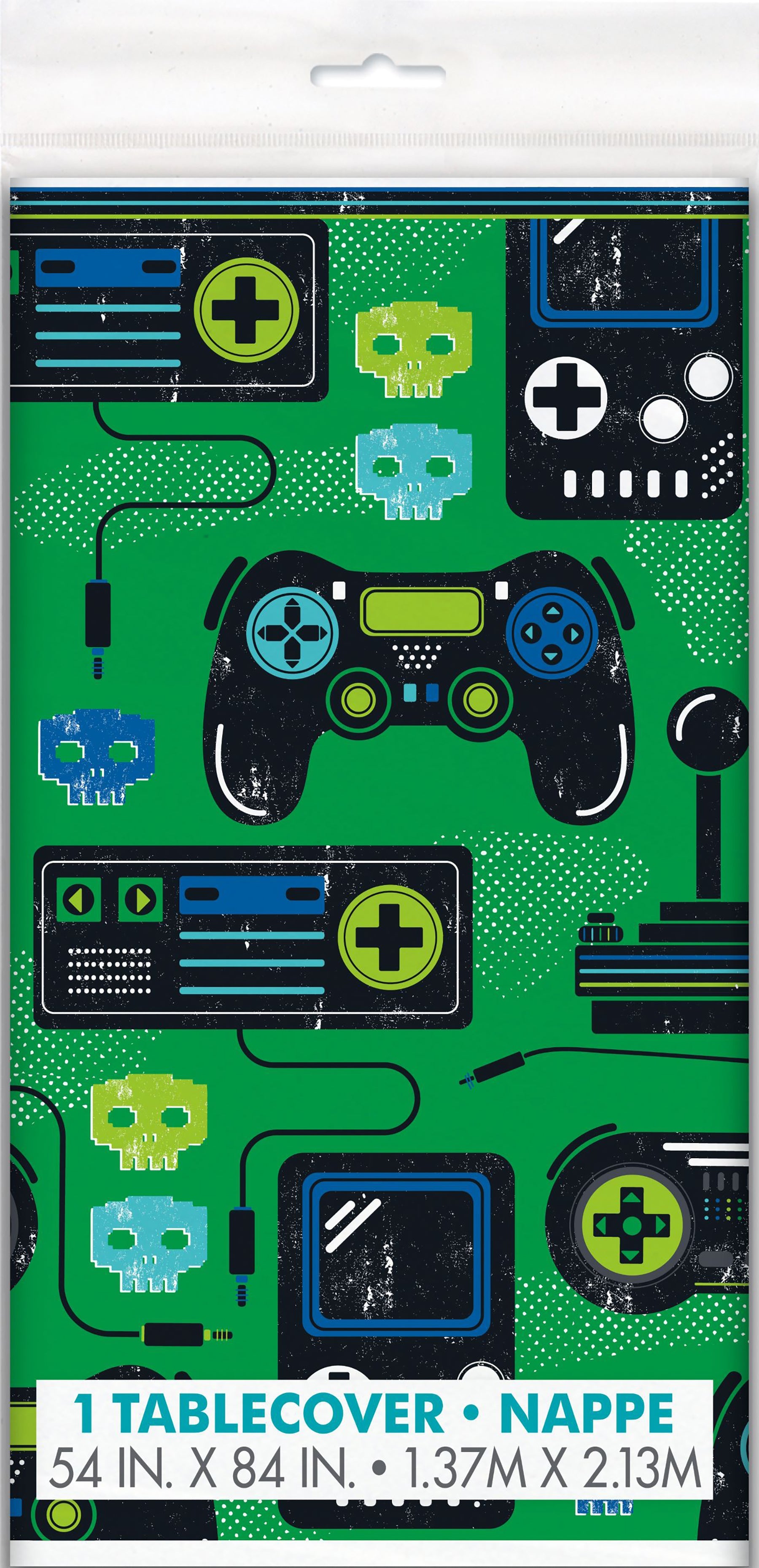 Gamer Birthday Plastic Tablecover 54x84in
