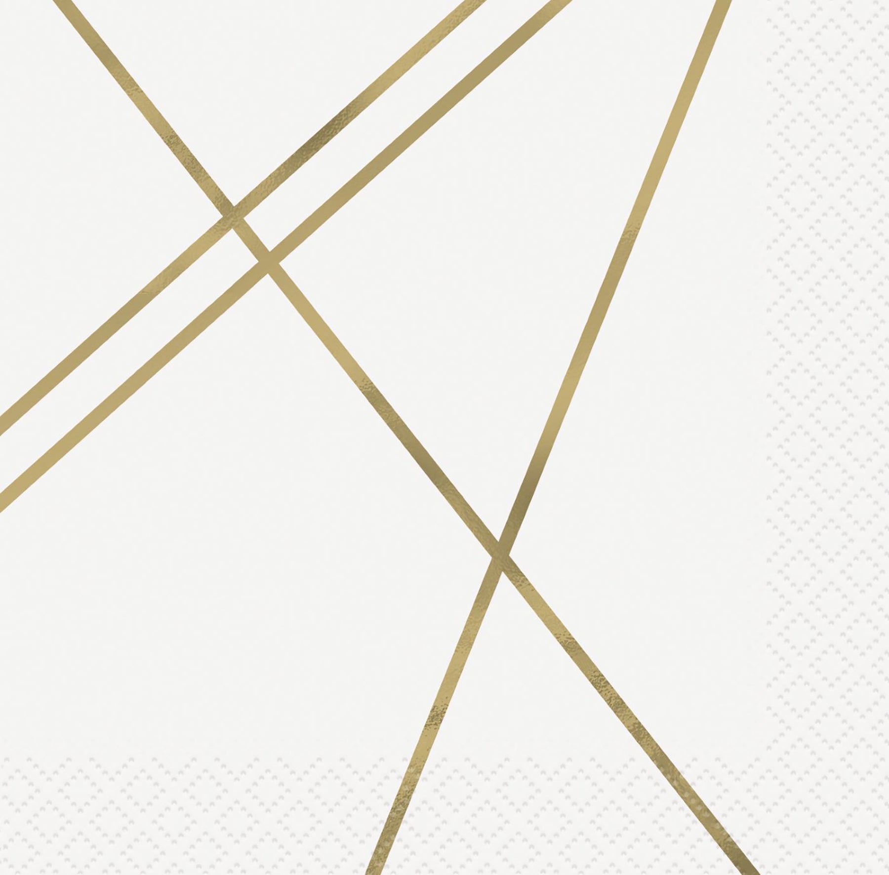 Modern Gold and Purple 16 Beverage Napkins - Foil Accent 2 Ply 9.75x9.75in