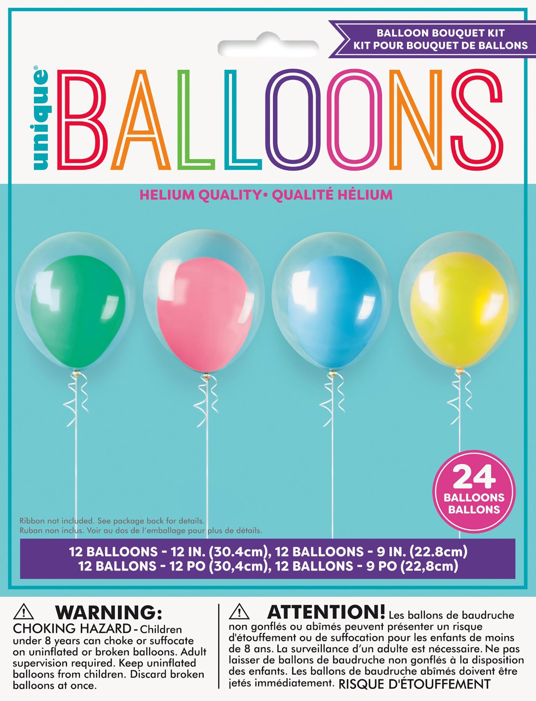 24pcs Latex Balloon Bouquet Kit 9in - 12in