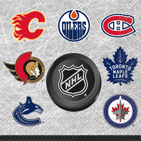 NHL 16 Luncheon Napkins 2 Ply 12.75x12.75in