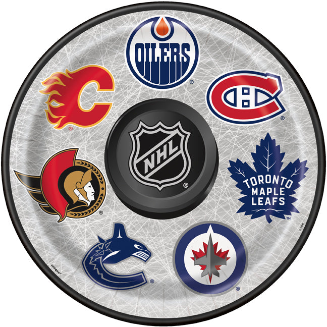 NHL 8 Round Paper Plates 9in