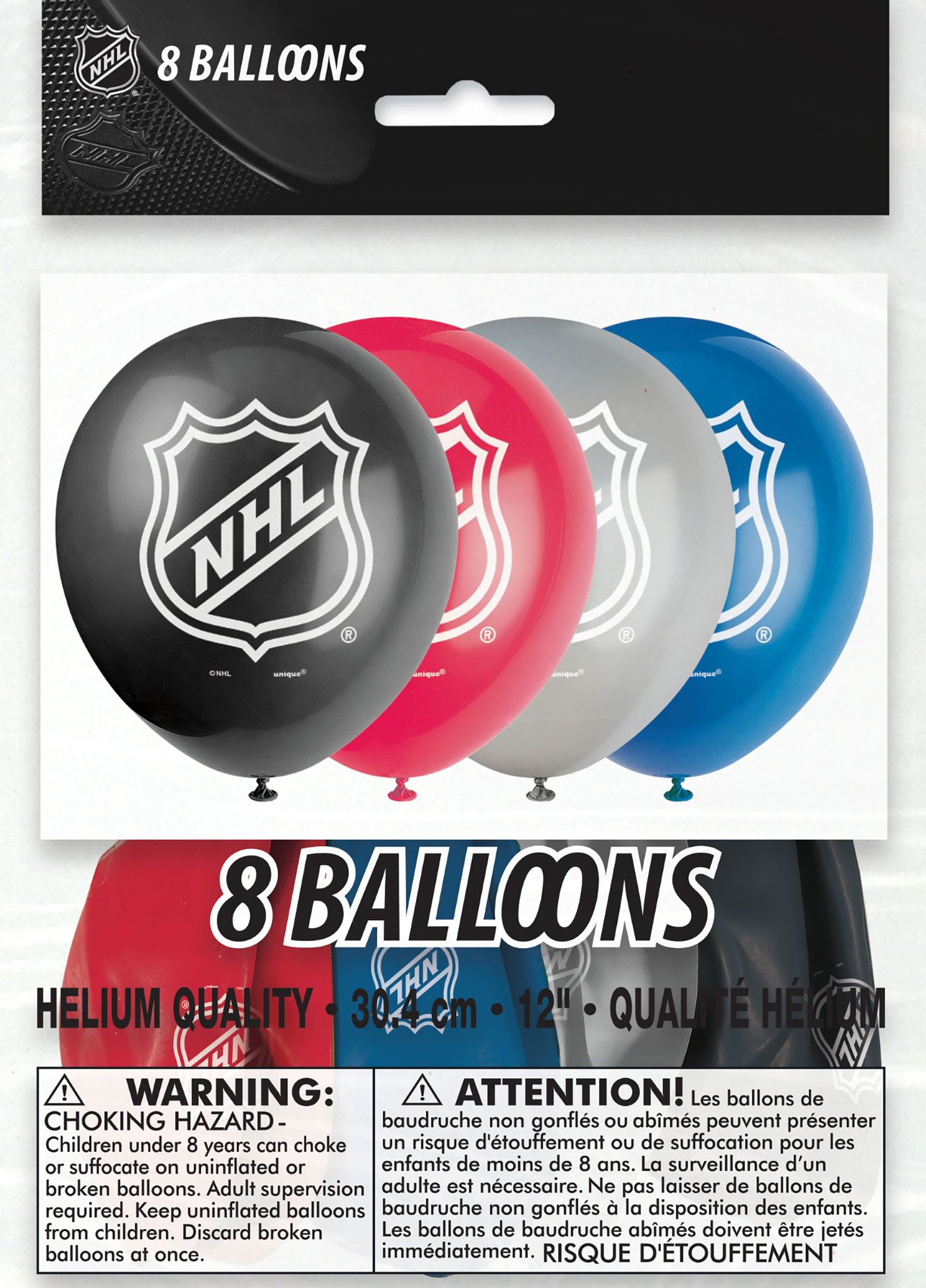 NHL 8 Printed Latex Balloons 12in