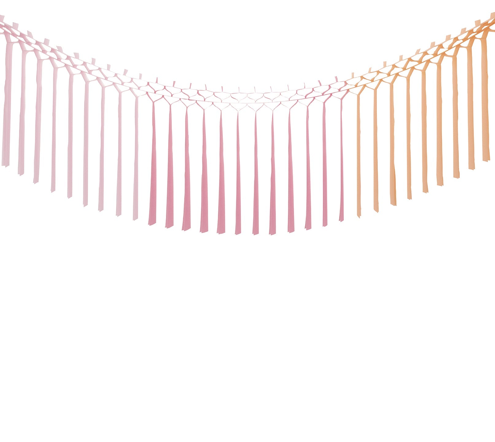 Pink Blooms Bridal Macrame Tissue Garland 72in