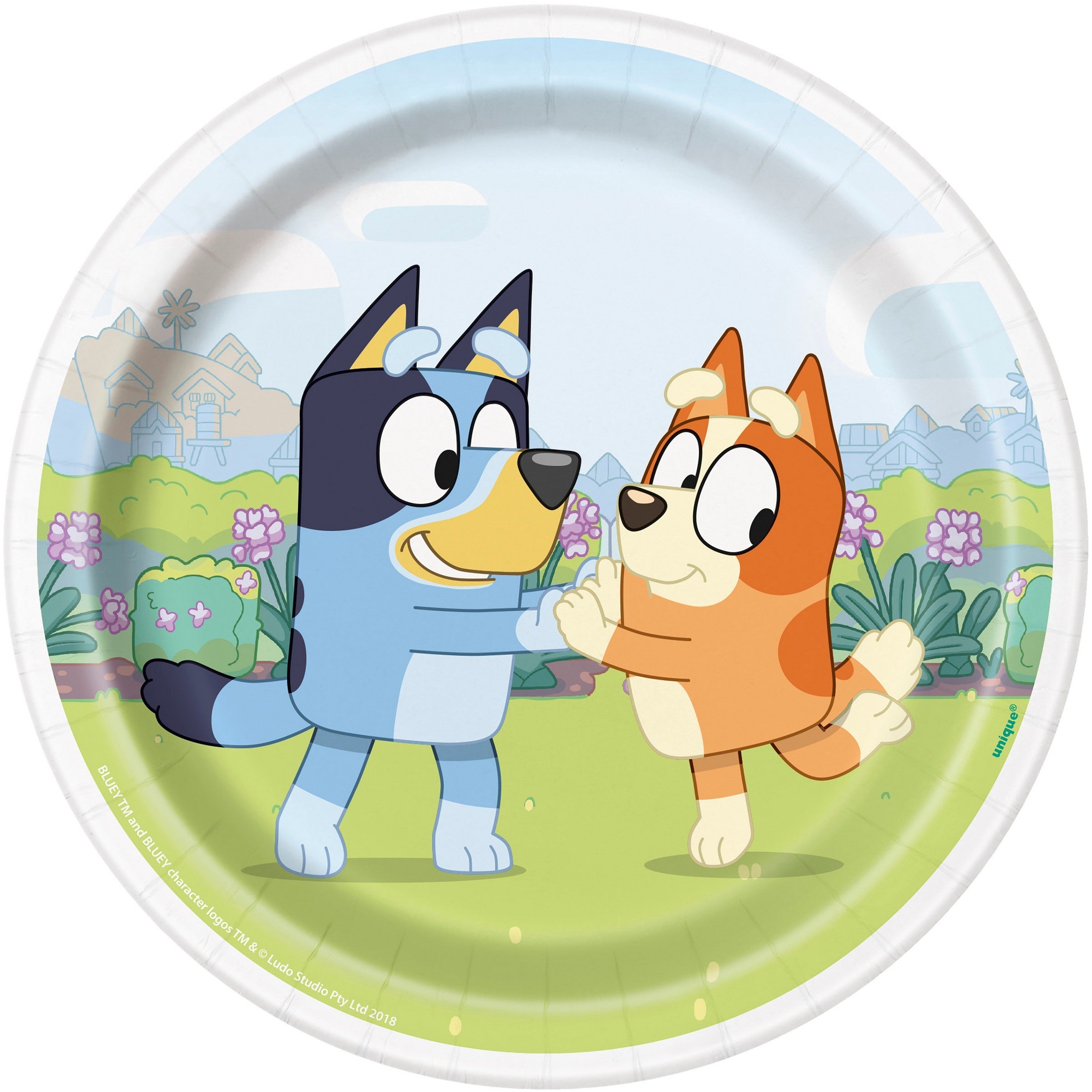 Bluey 8 Round Paper Plates 7in