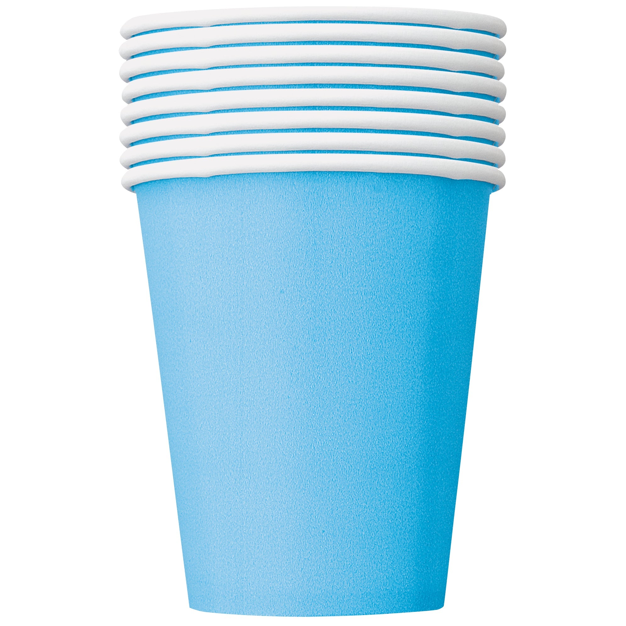 8 Powder Blue Paper Cups 9oz