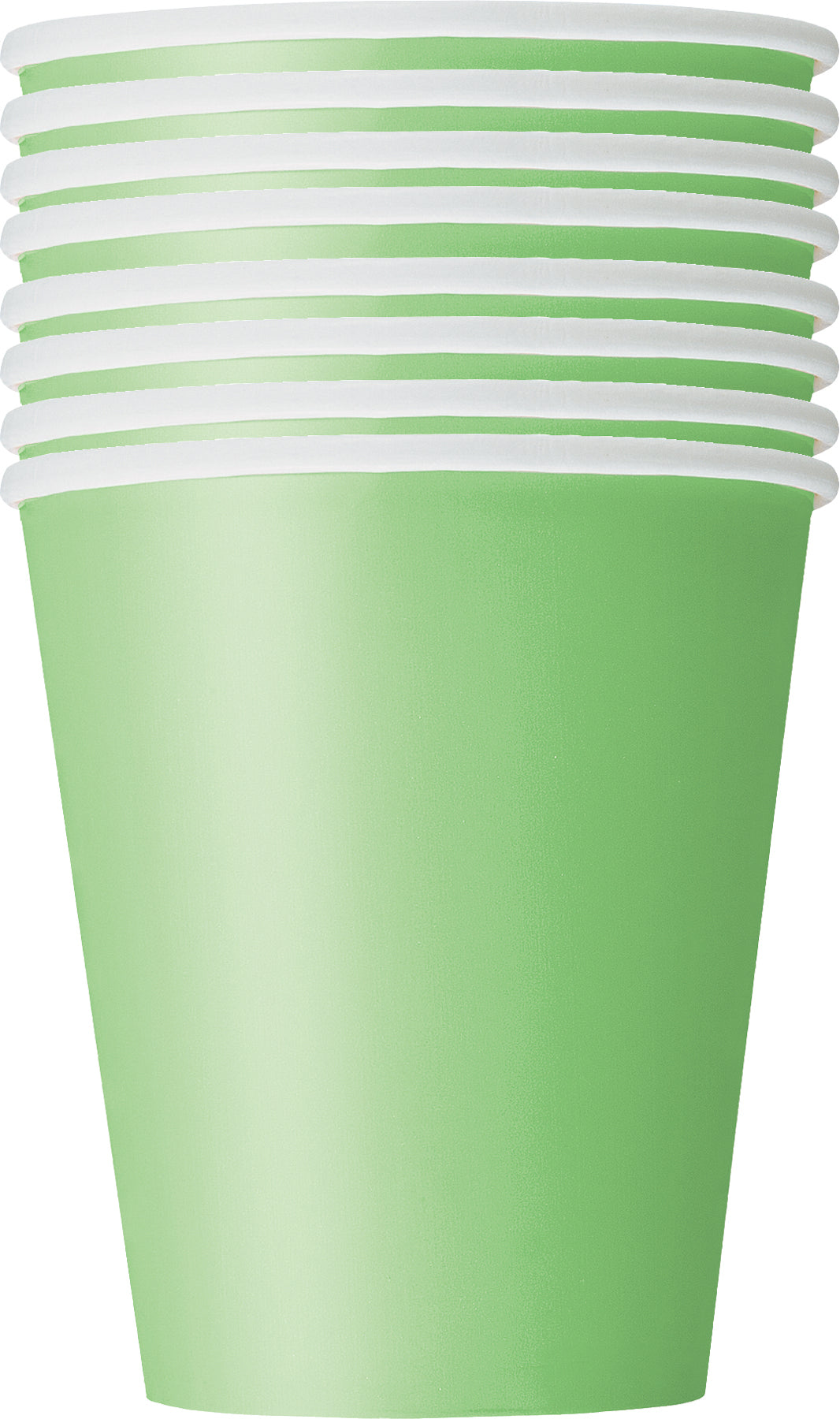 8 Lime Green Paper Cups 9oz