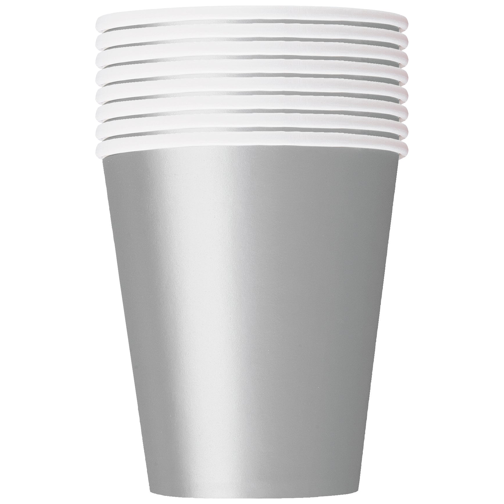 8 Silver Paper Cups 9oz