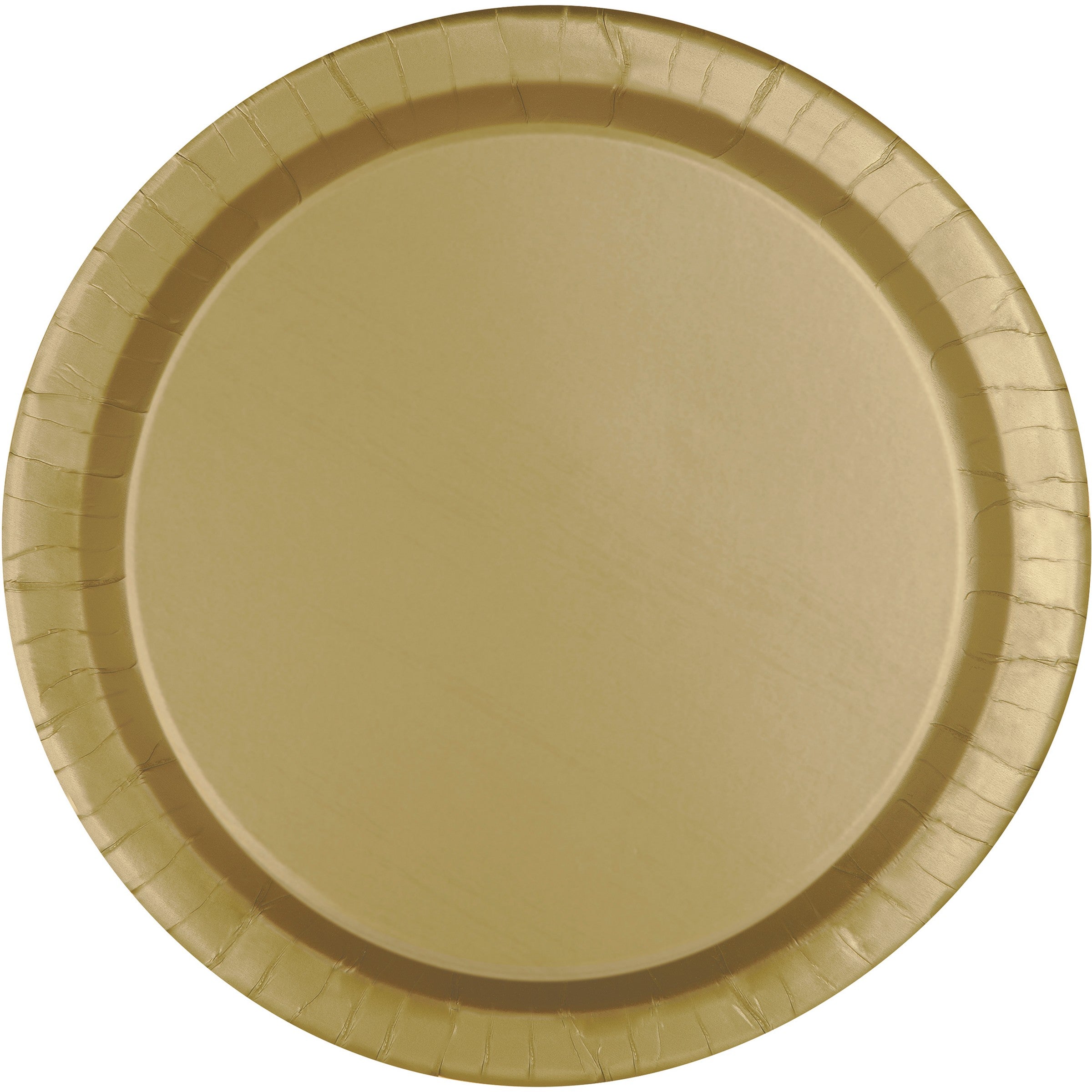 20 Round Gold Paper Plates 9in