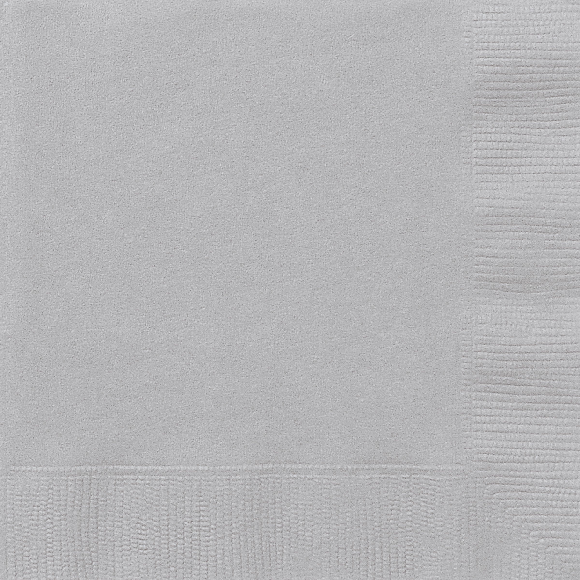 40 Silver Luncheon Napkins 2 Ply 12.75x12.75in