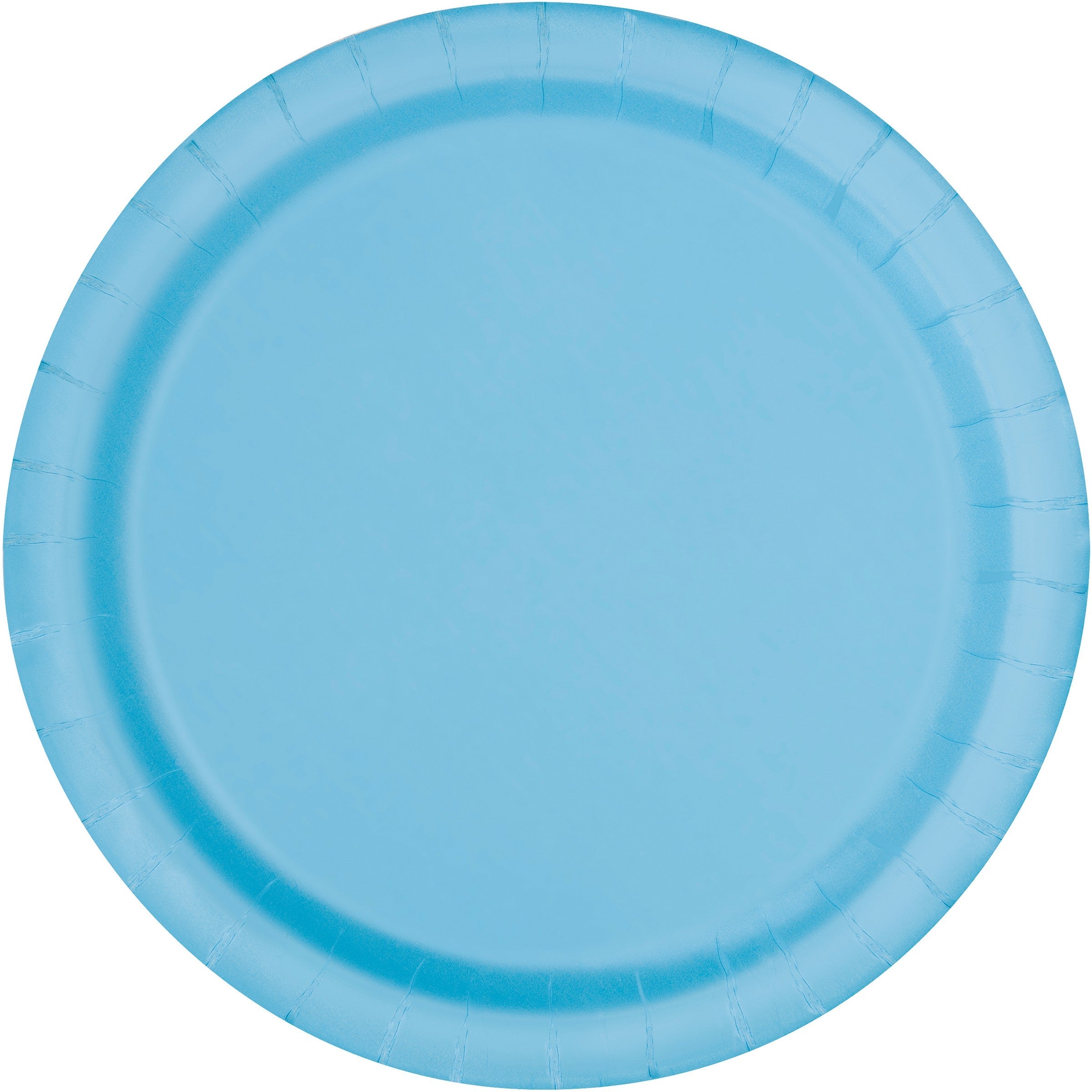 20 Round Powder Blue Paper Plates 9in