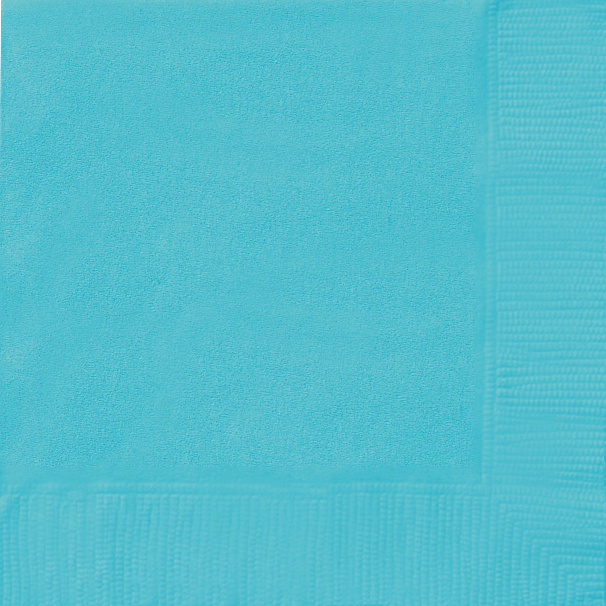 50 Terrific Teal Beverage Napkins 2 Ply 9.75x9.75in
