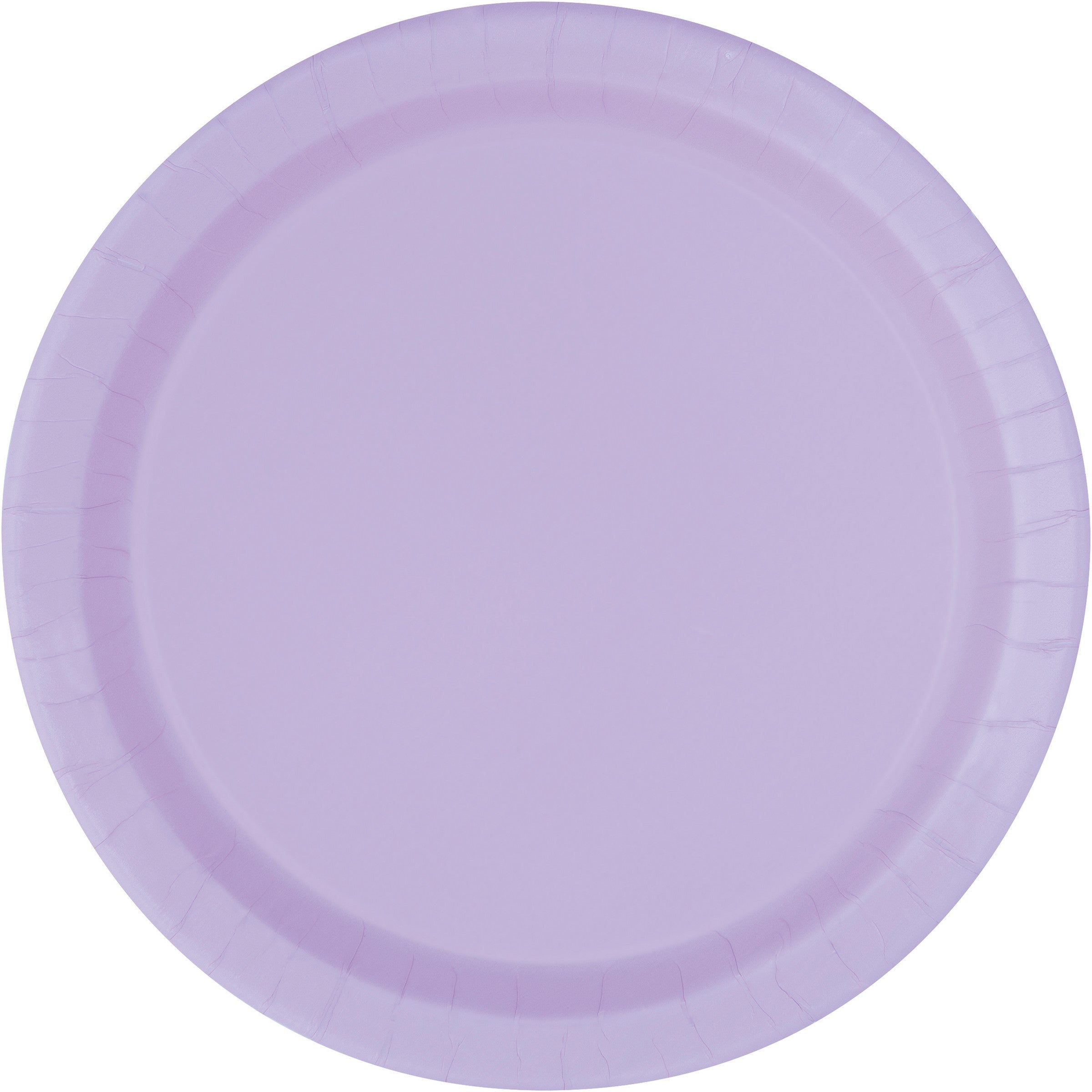 20 Round Lavender Paper Plates 9in