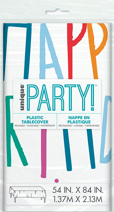 Birthday Mayhem Plastic Table Cover 54x84in