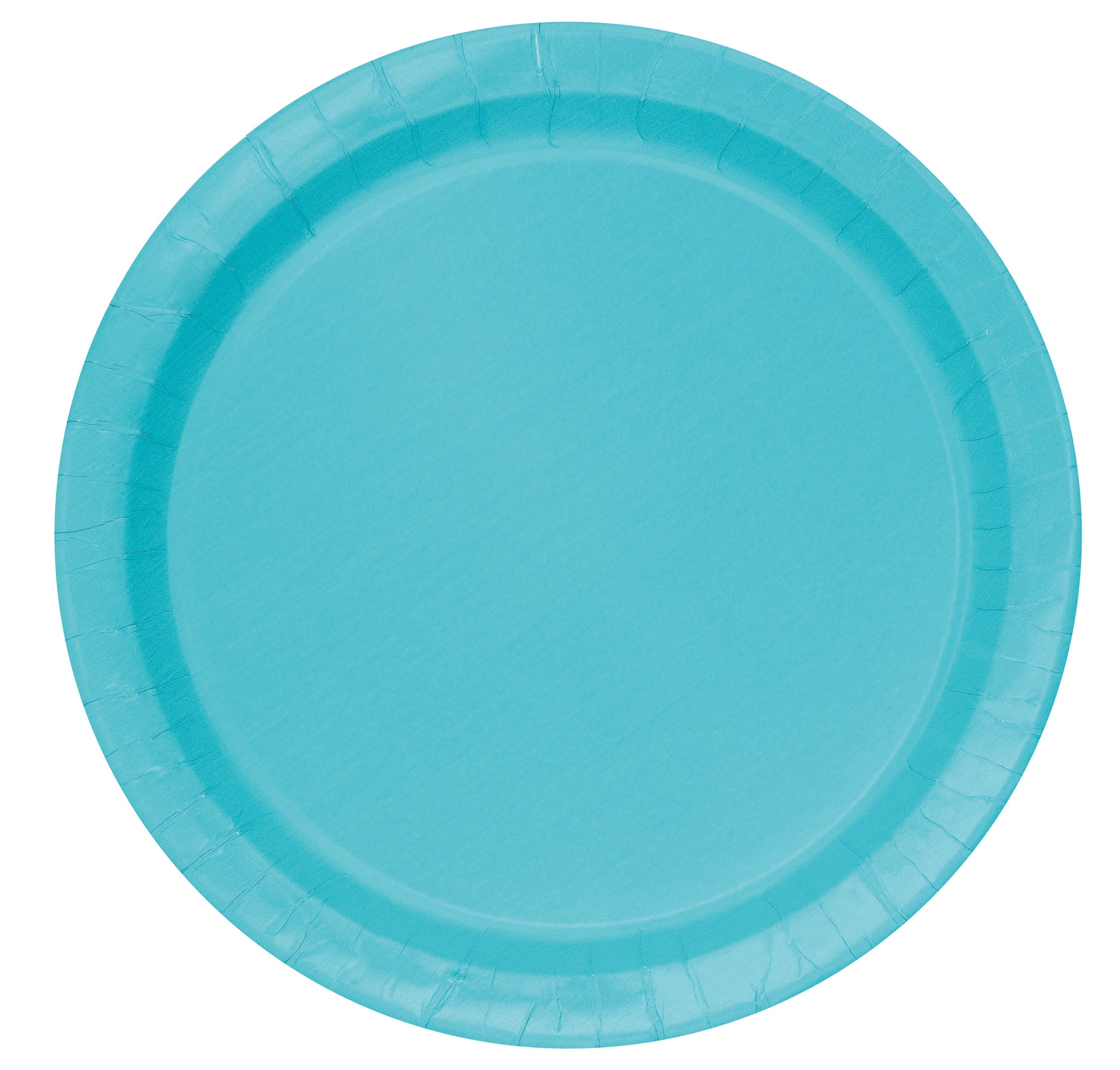 20 Round Terrific Teal Paper Plates 7in
