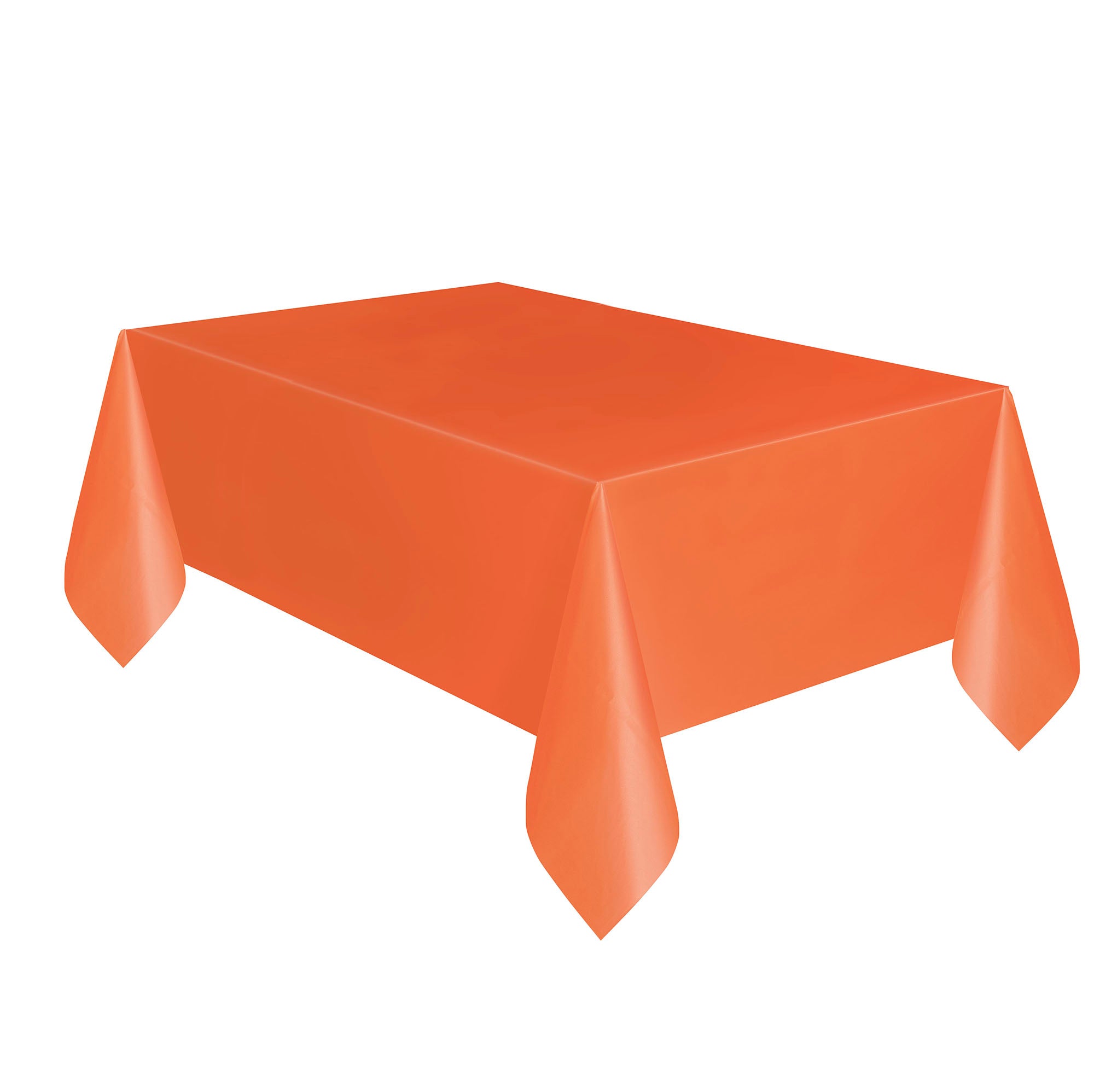 Plastic Table Cover Pumpkin Orange 54x108in