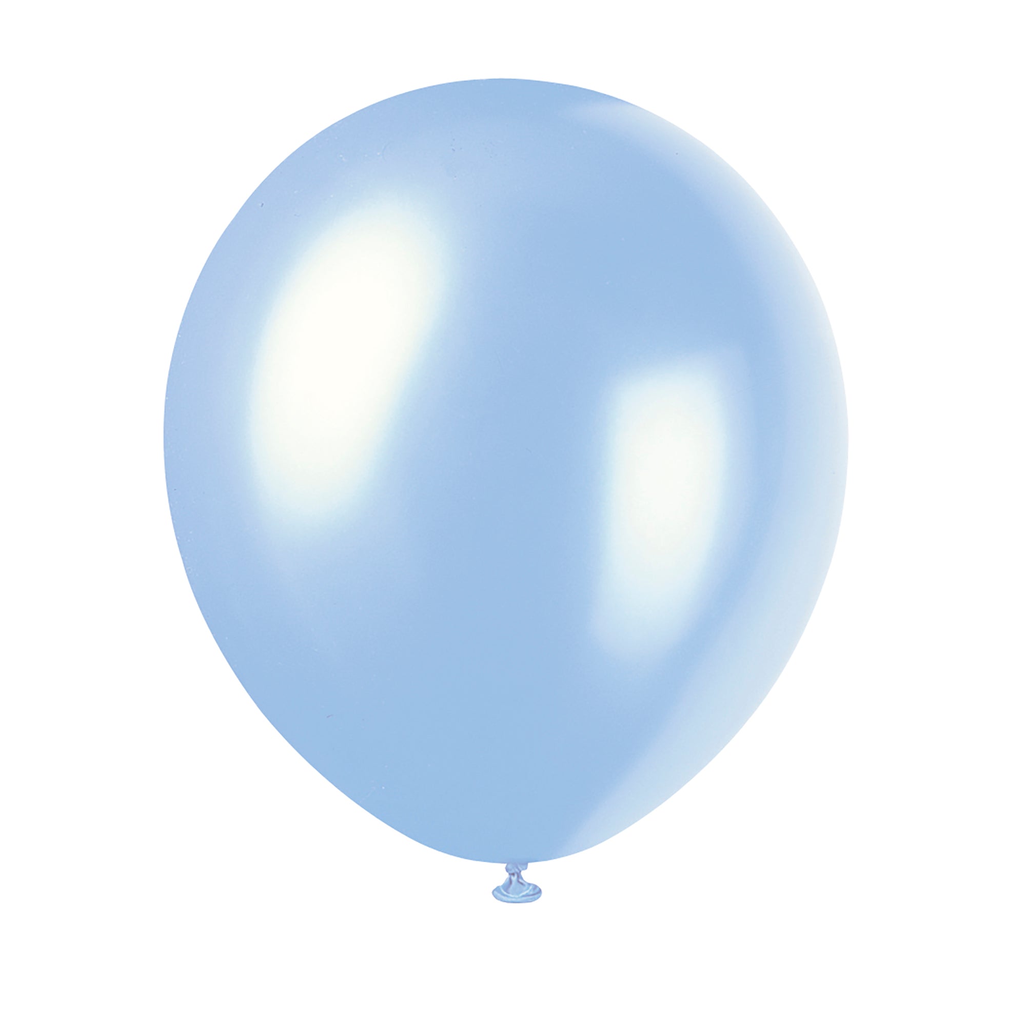 8 Ballons Latex 12po Satinés Bleu Bébé