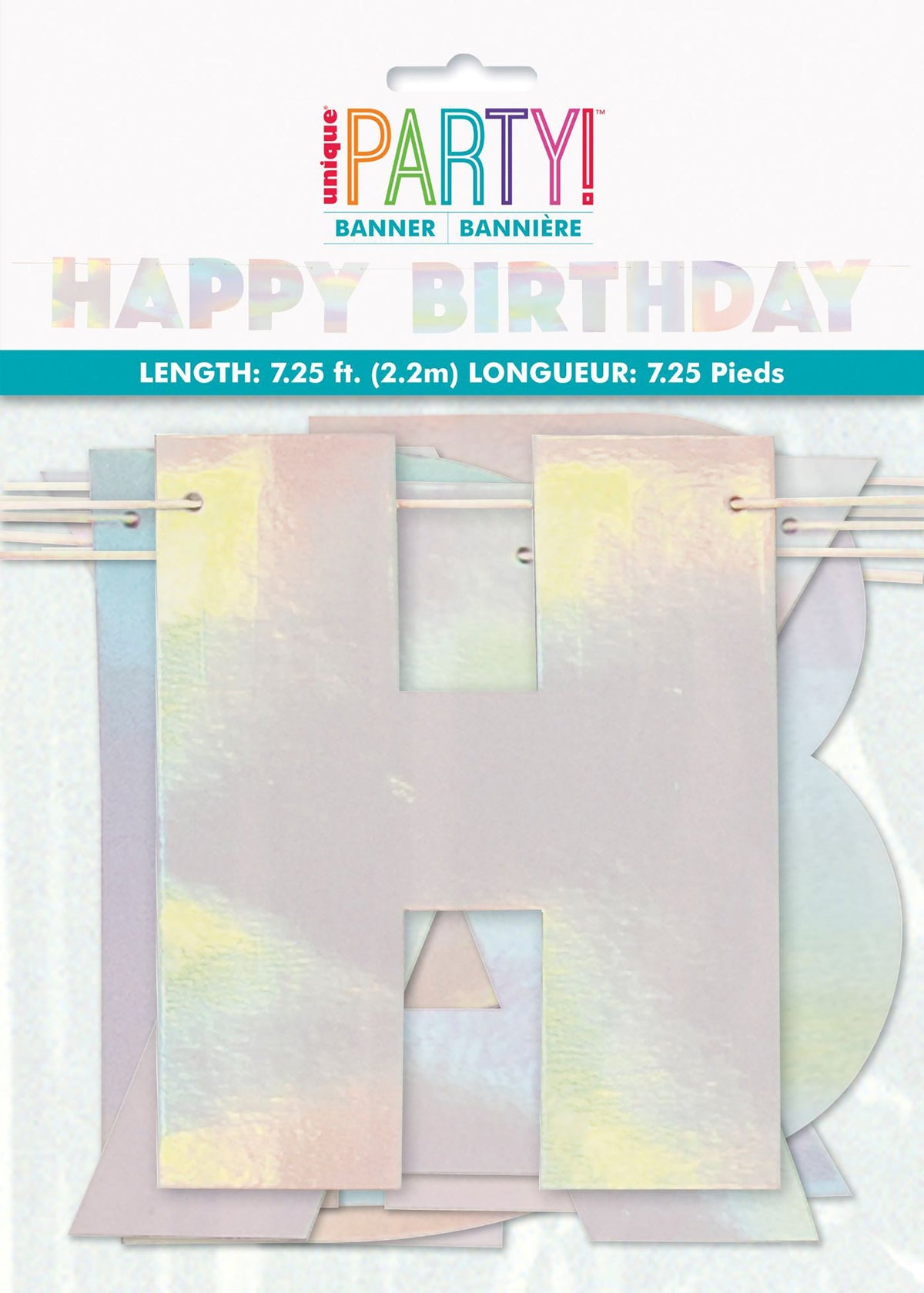 Iridescent Foil Happy Birthday Banner 87in