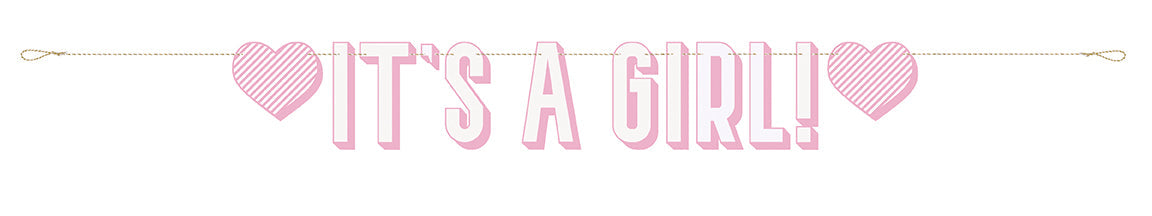 Baby Shower It's a Girl Letter Banner - Paper 60in