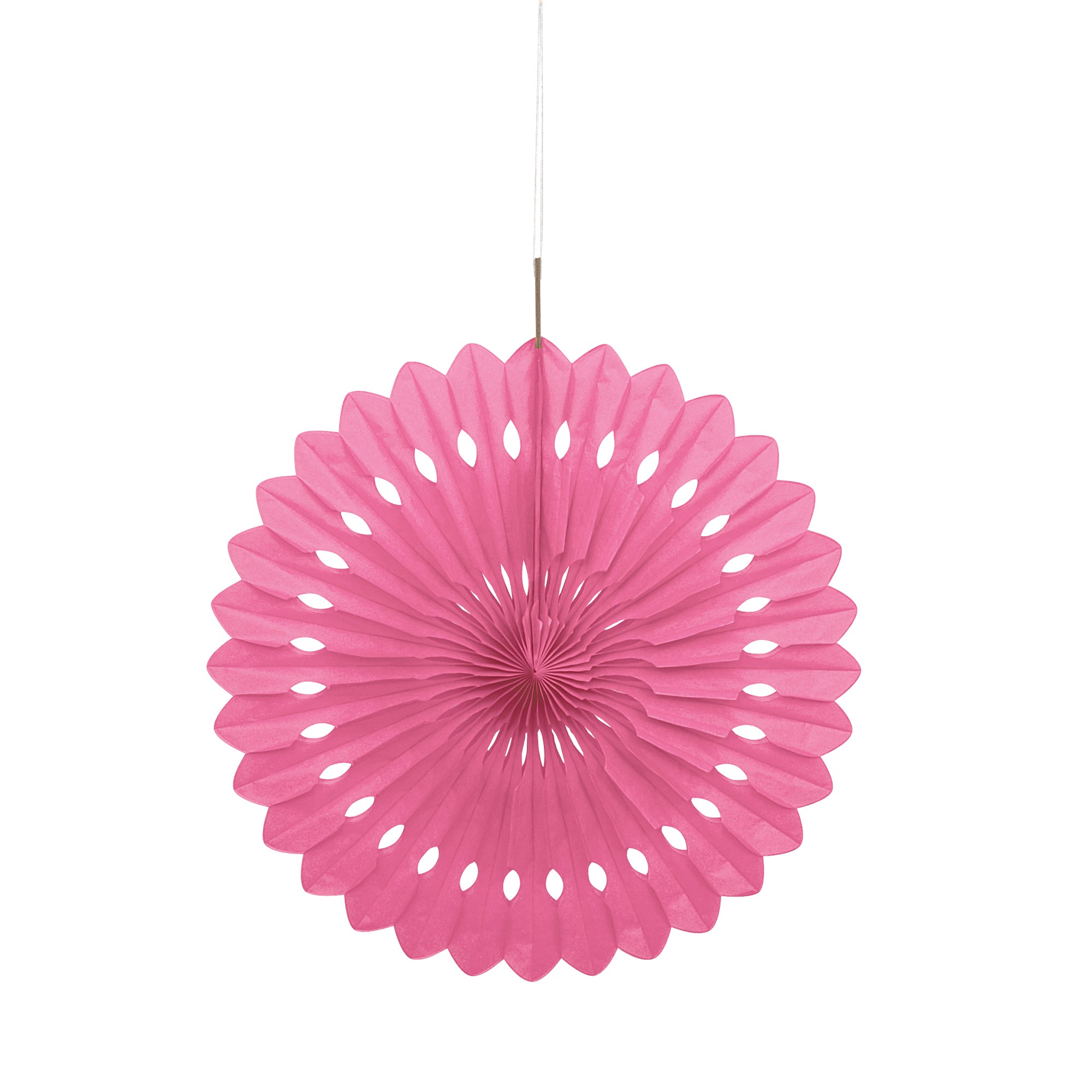 Decorative Fan Hot Pink Tissue 16in