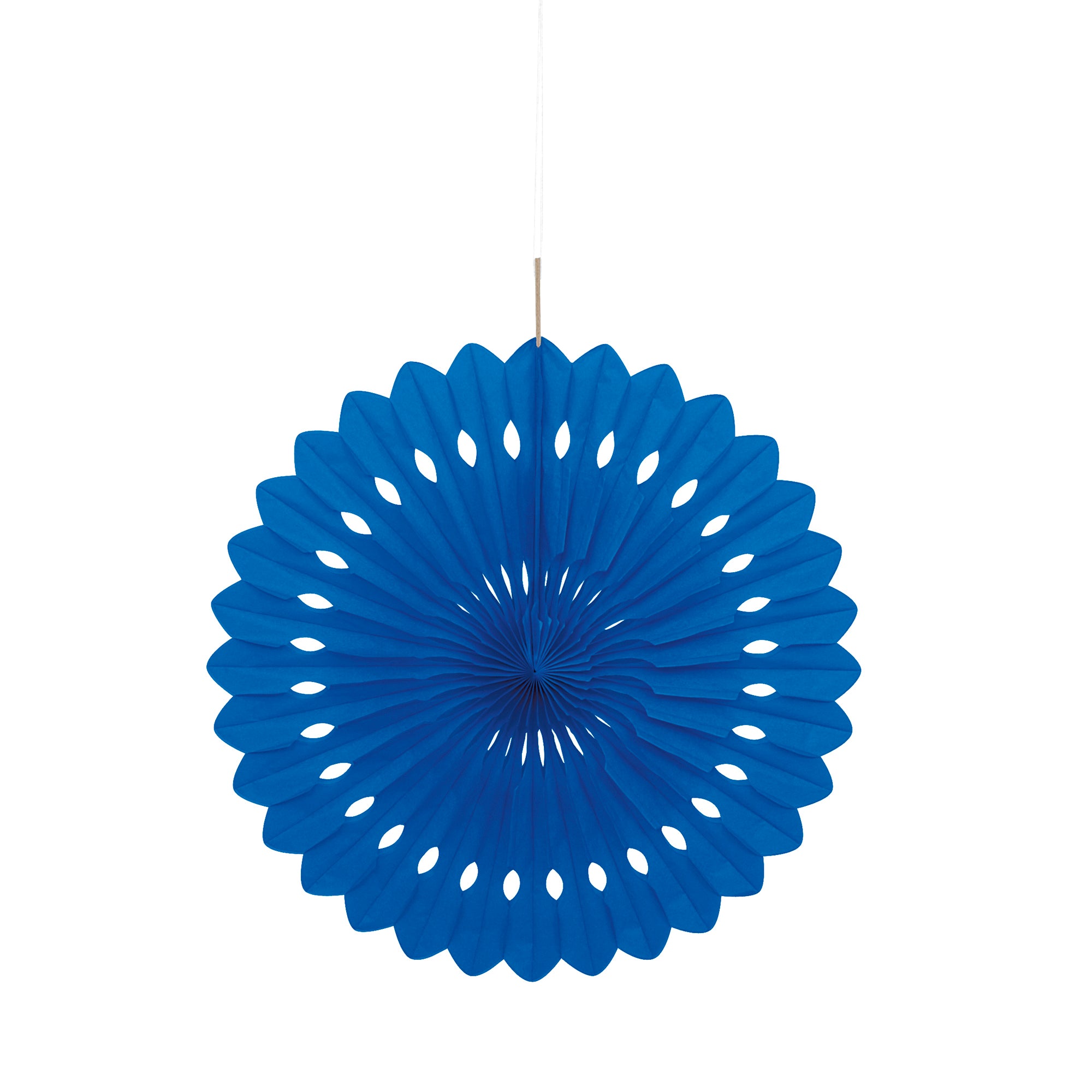 Decorative Fan Royal Blue Tissue 16in