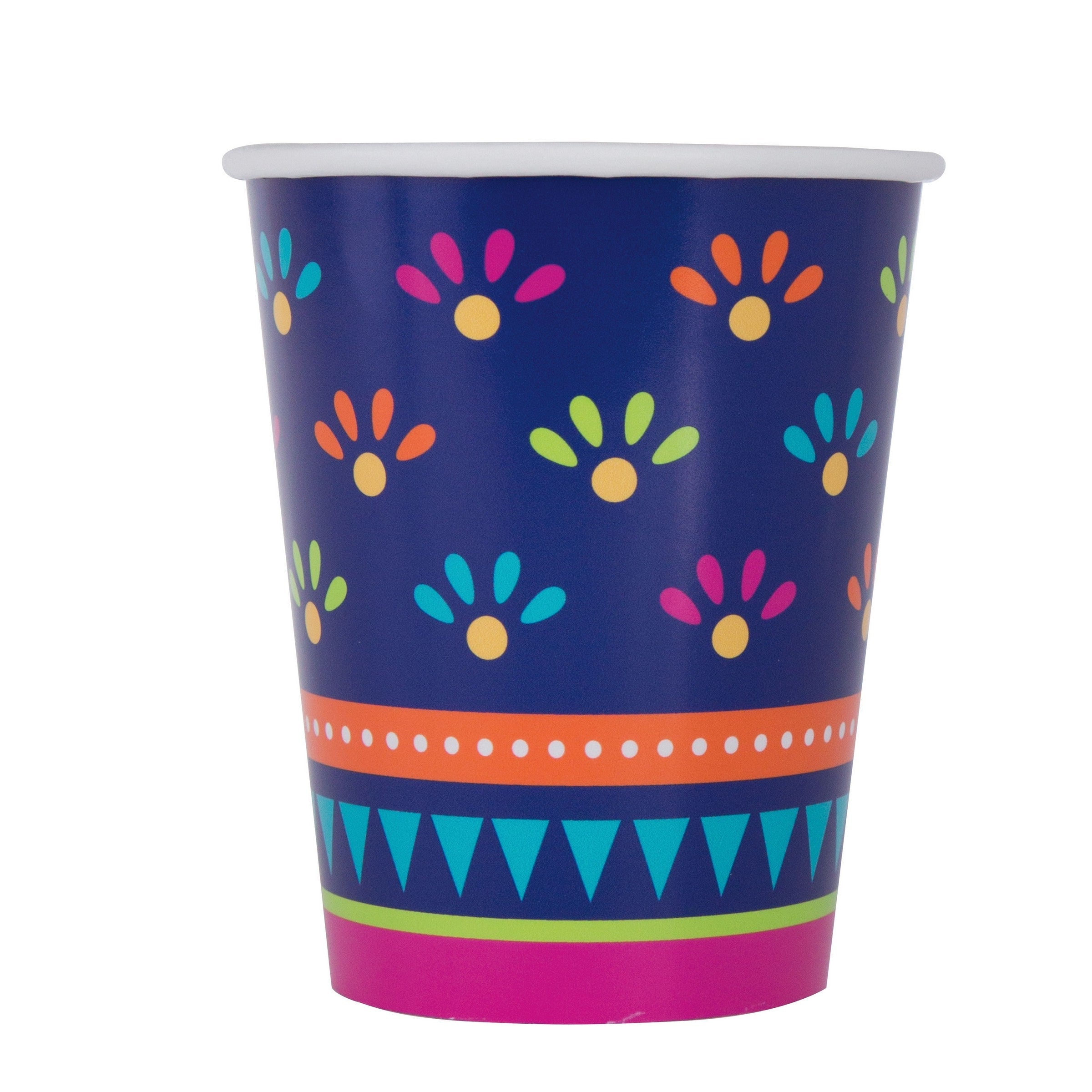 Boho Fiesta 8 Paper Cups 9oz