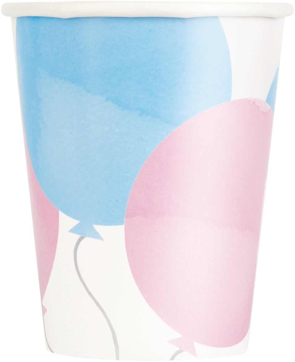 Gender Reveal Party 8 Paper Cups 9oz