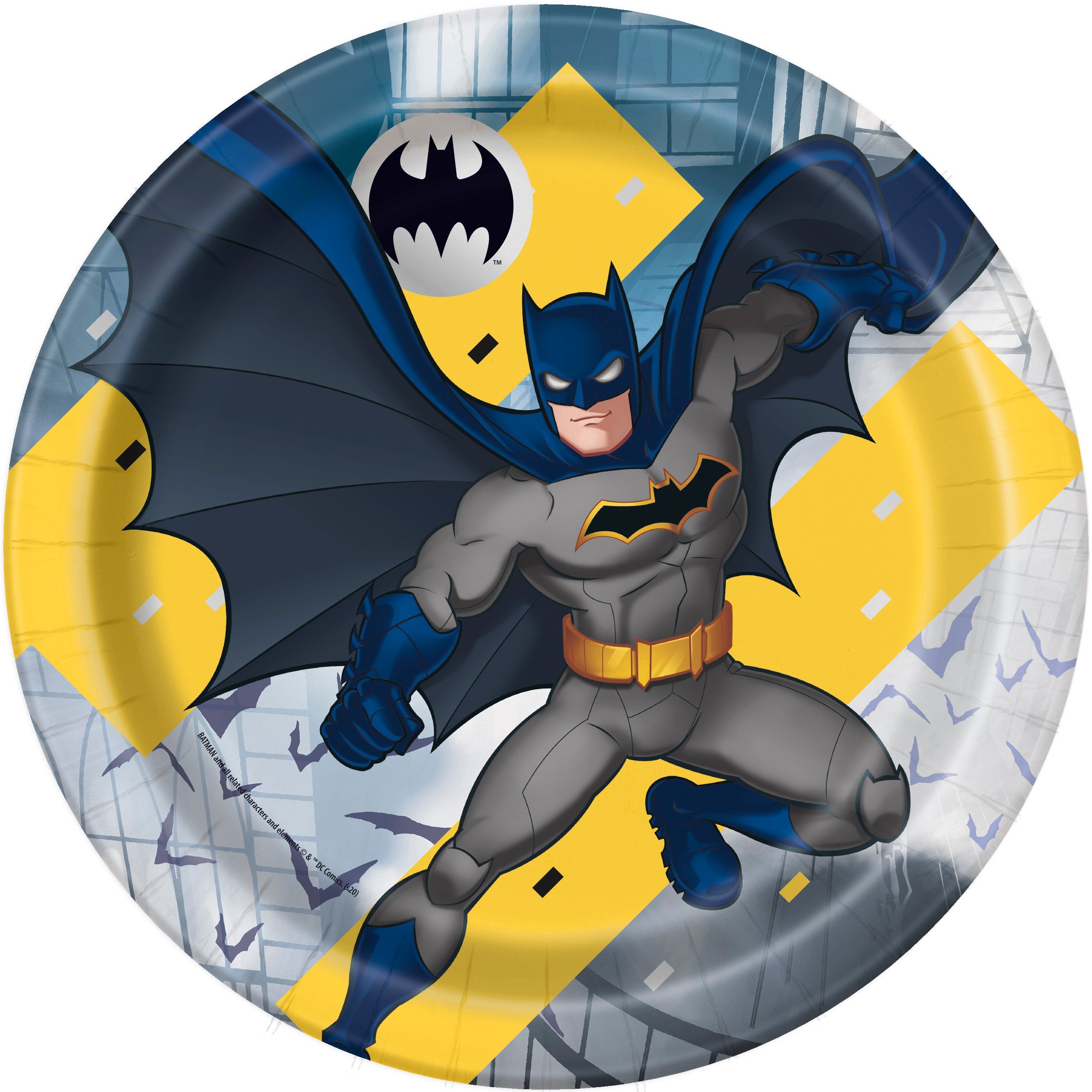 Batman 8 Round Paper Plates 9in