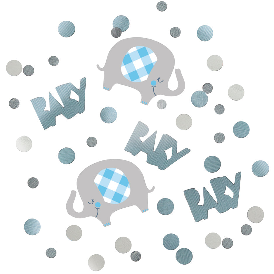 Blue Floral Elephant Confetti 5oz