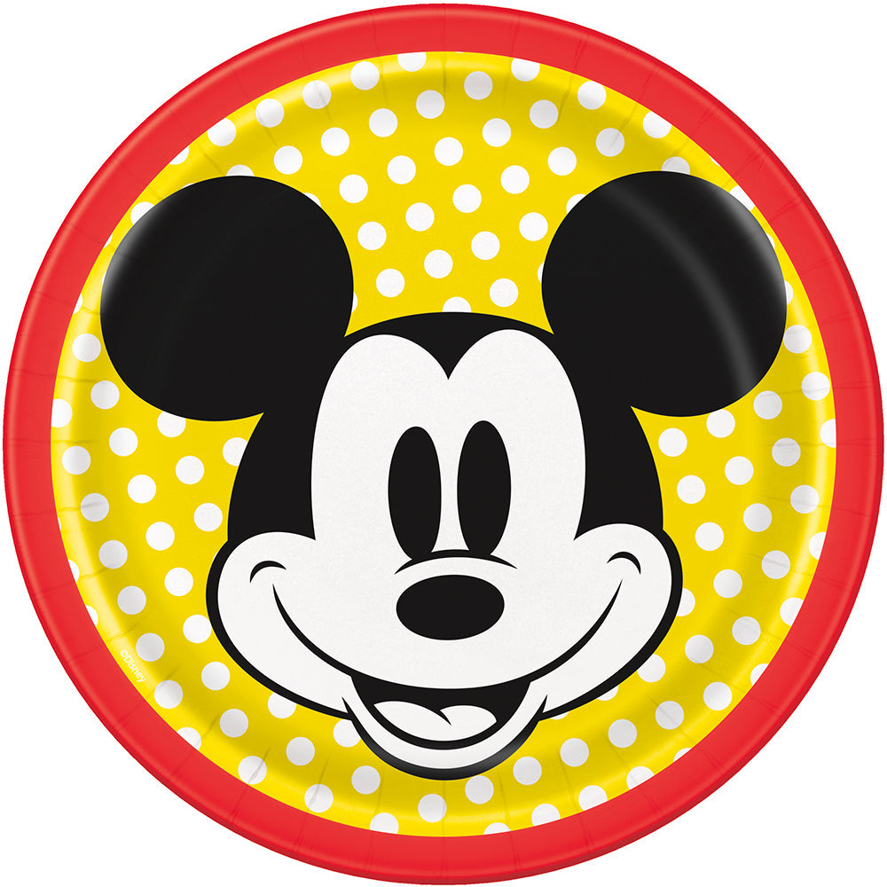 Mickey Mouse 8 Round Paper Plates 7in