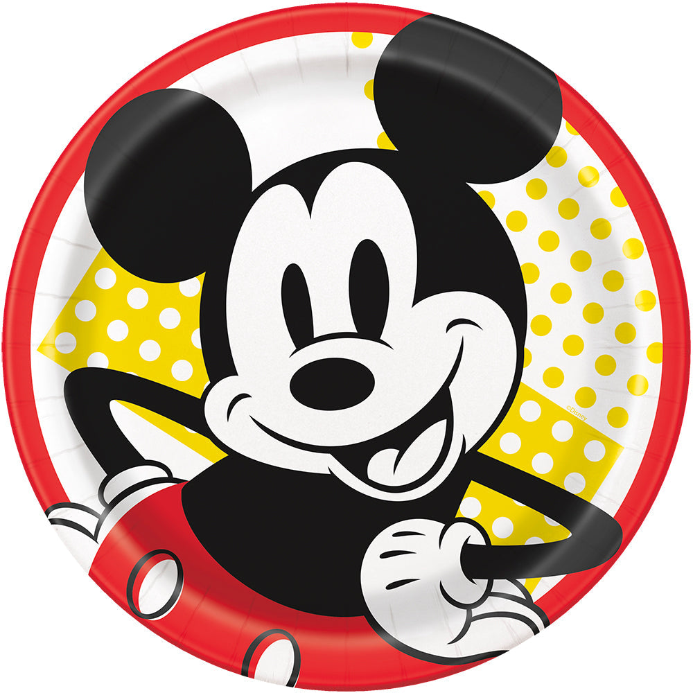 Mickey Mouse 8 Round Paper Plates 9in