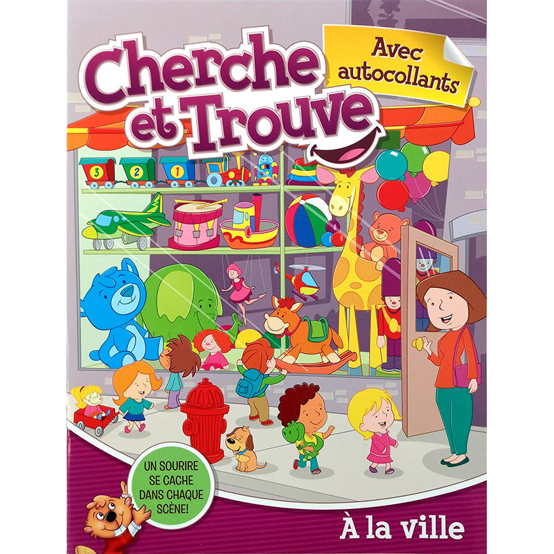 Beaver Books Search and Smile Book with 2 Pages of Stickers - French 6 Pages 8.5x11.25in VRT