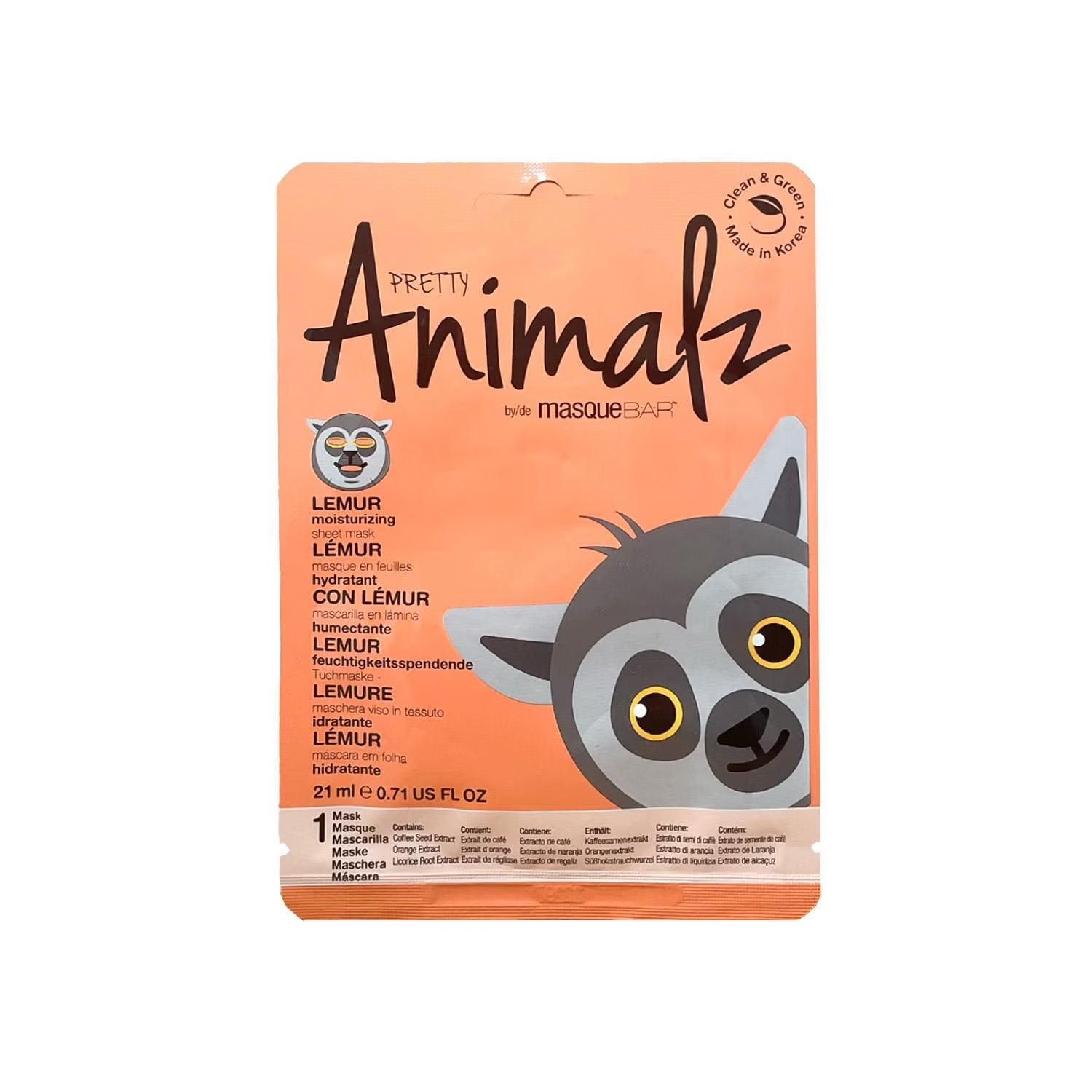 Pretty Animalz - Face Mask Lemur