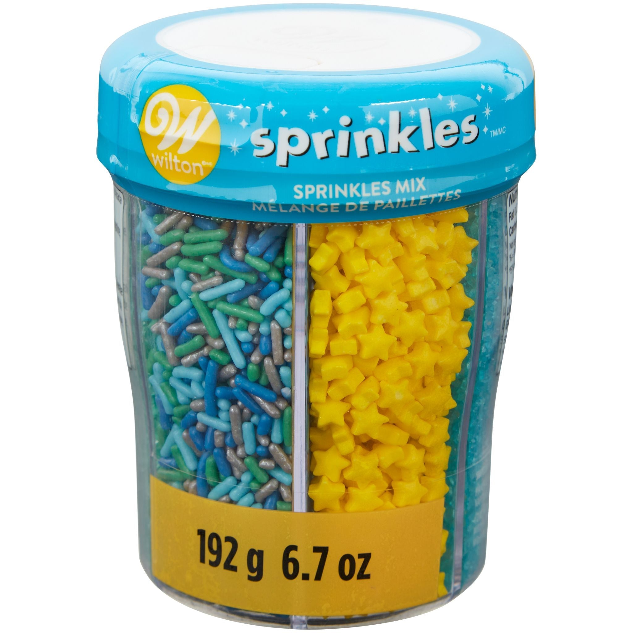 Wilton 6 Cell Sprinkles Mix - Primary Blues 6.7oz (192g)
