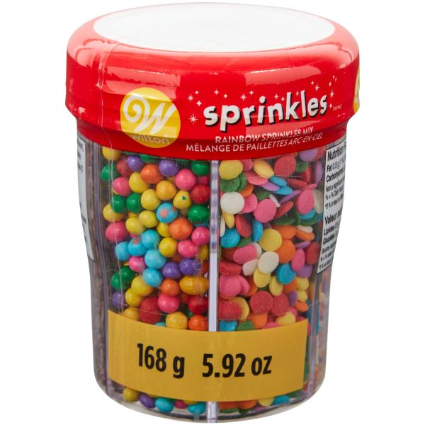 Wilton 6 Cell Sprinkles Mix - Rainbow Basics 5.92oz (168g)