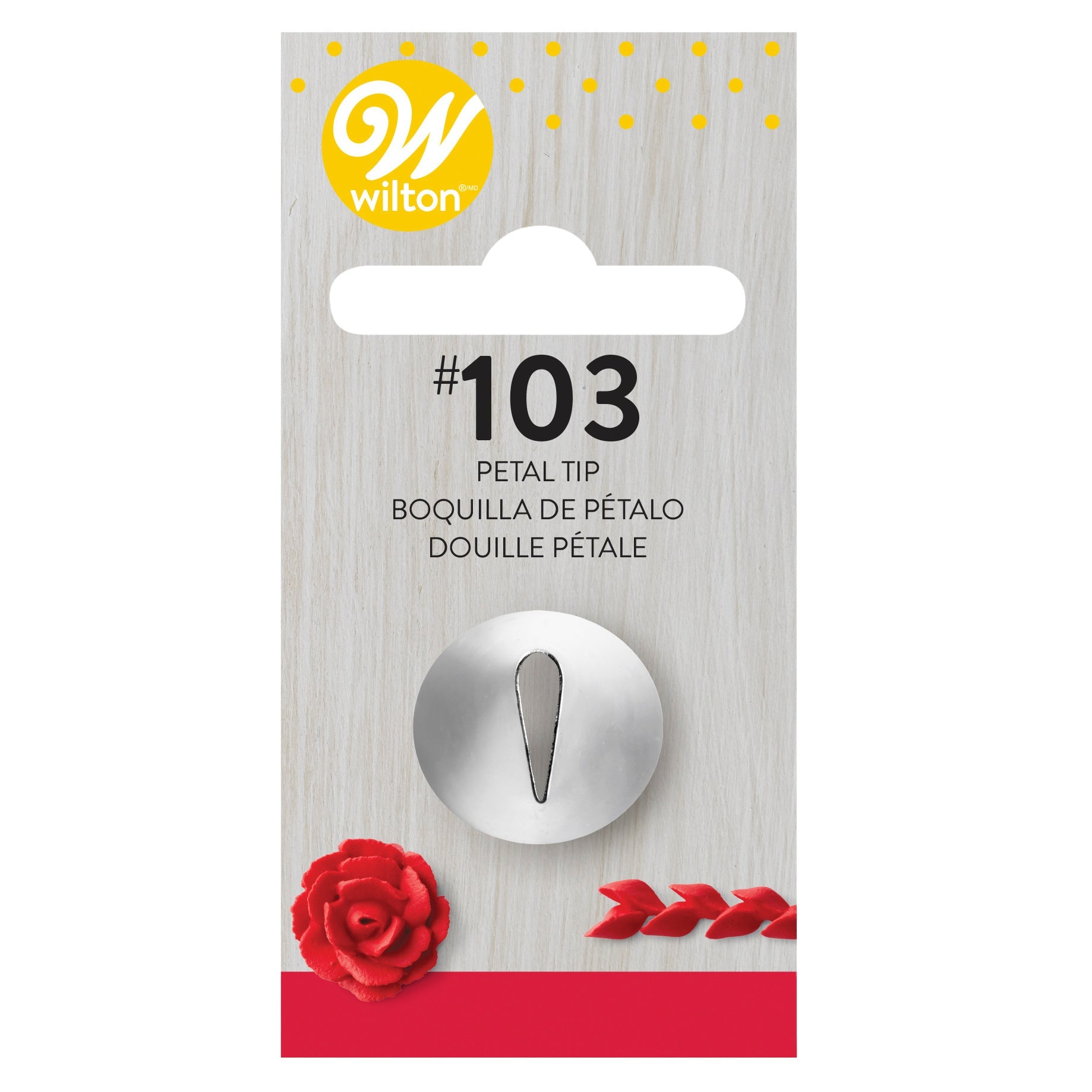 Wilton Decorating Tip Petal #103 - Stainless Steel