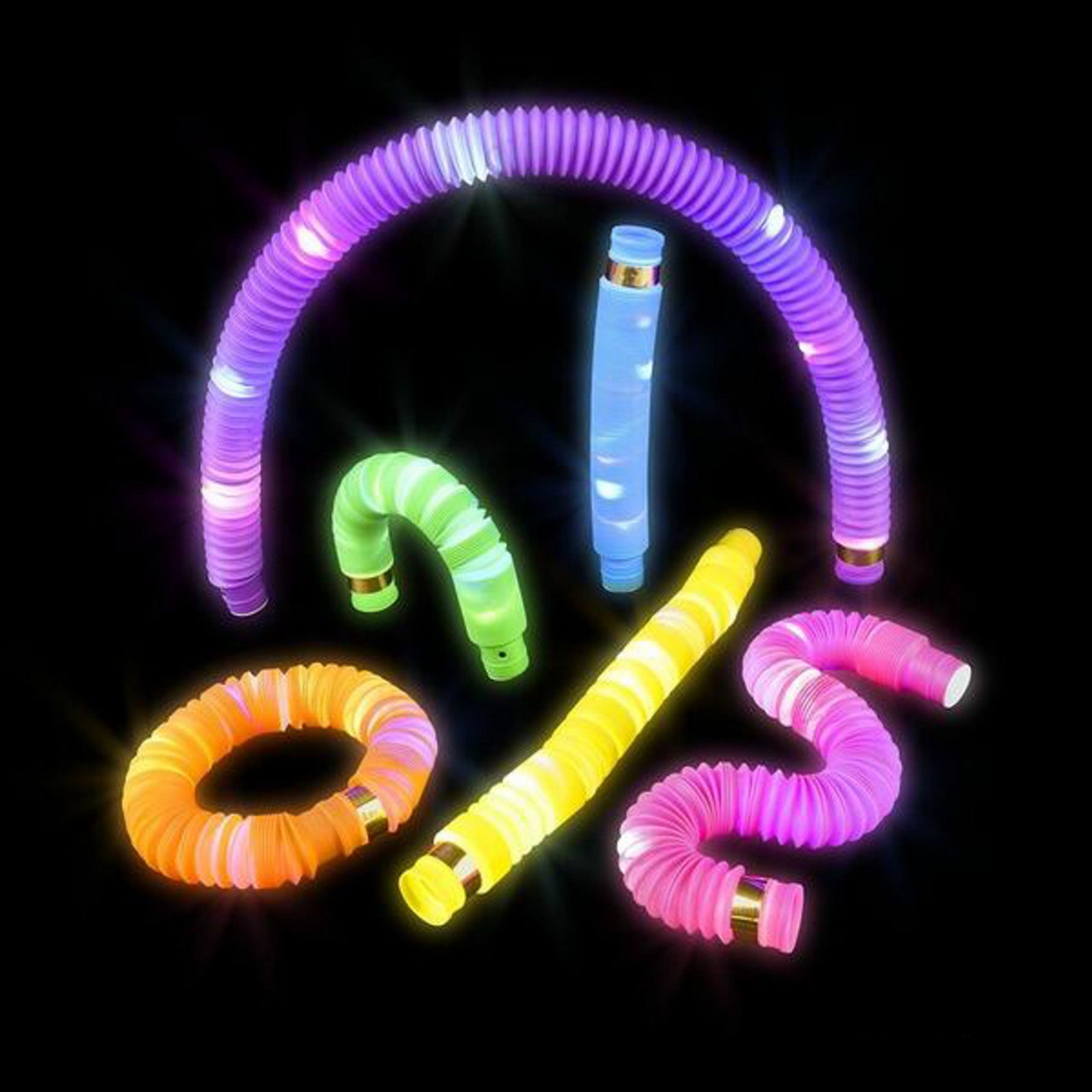 Tube Fidget Lumineux en Plastique - Piles non-remplaçables 8po 3 Ans+ VRT