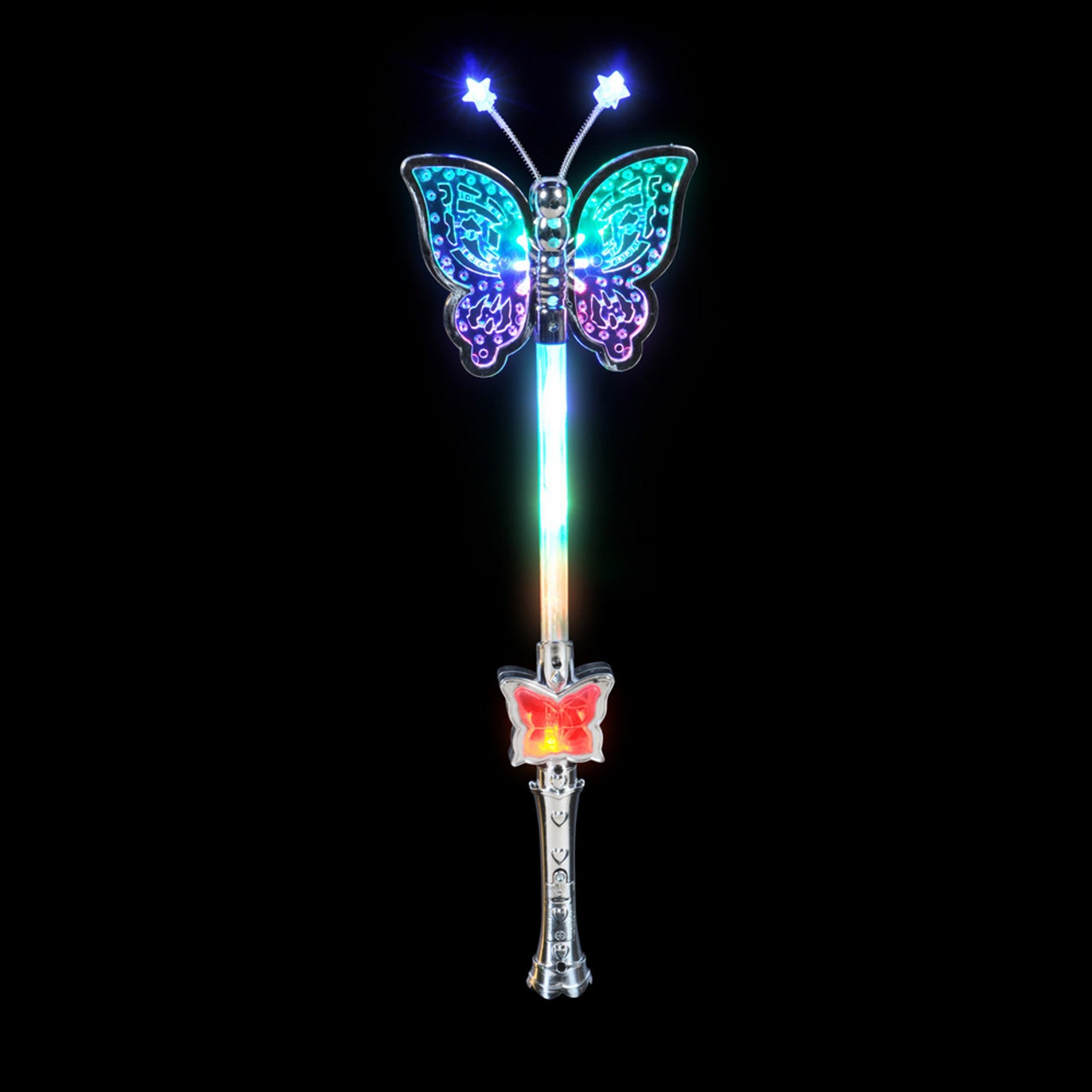 Light-up Butterfly Baton - Plastic 16in Age 3+