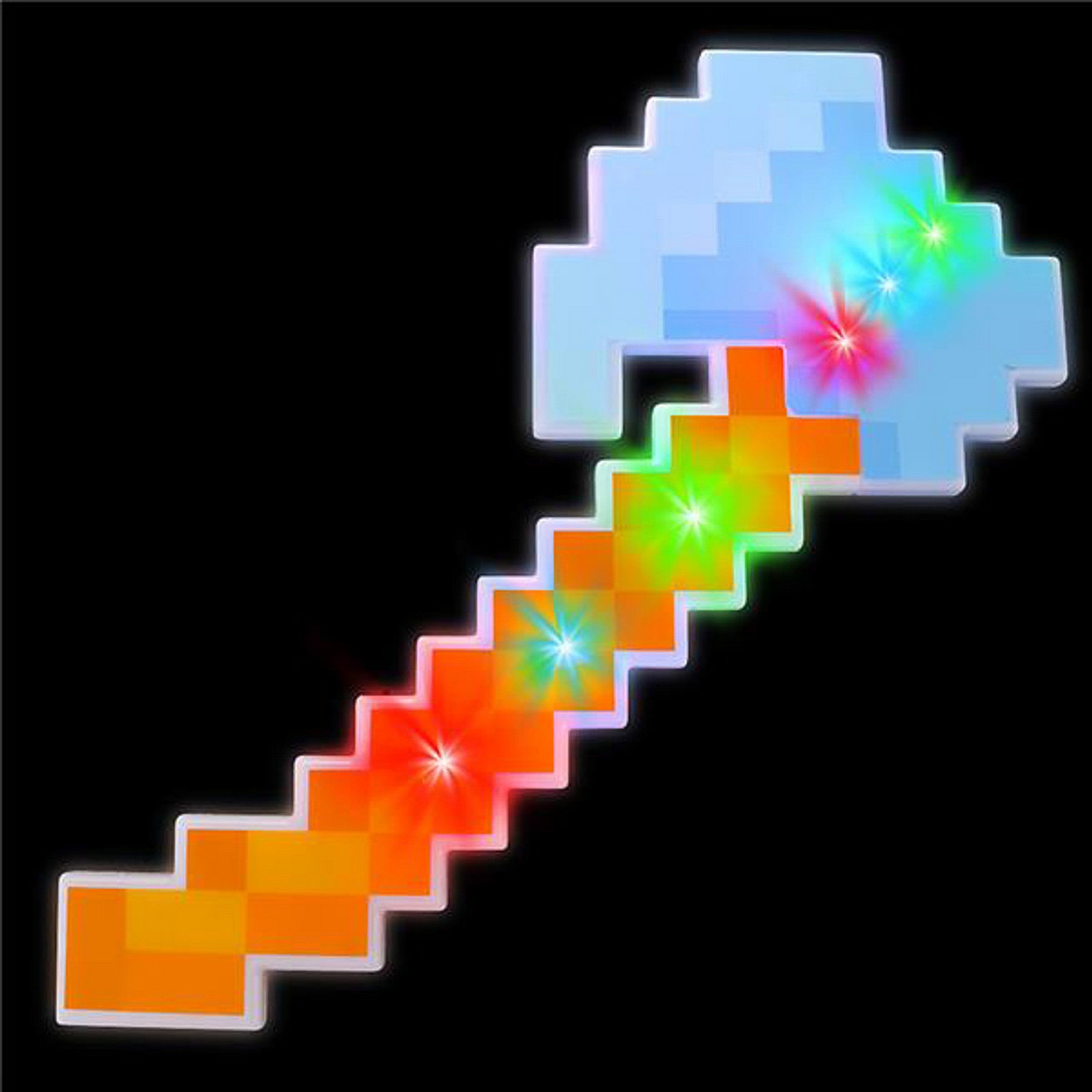 Light-up Pixel Axe - Plastic 18in Age 3+