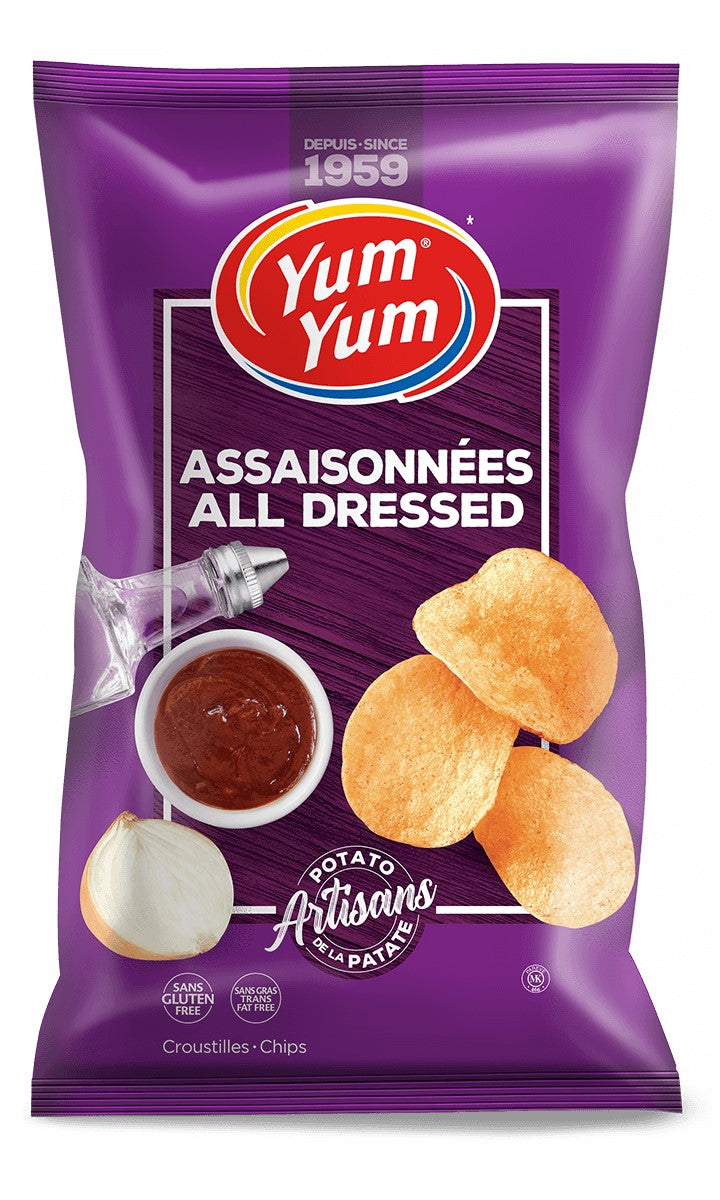 Yum Yum All Dressed Potato Chips 200g
