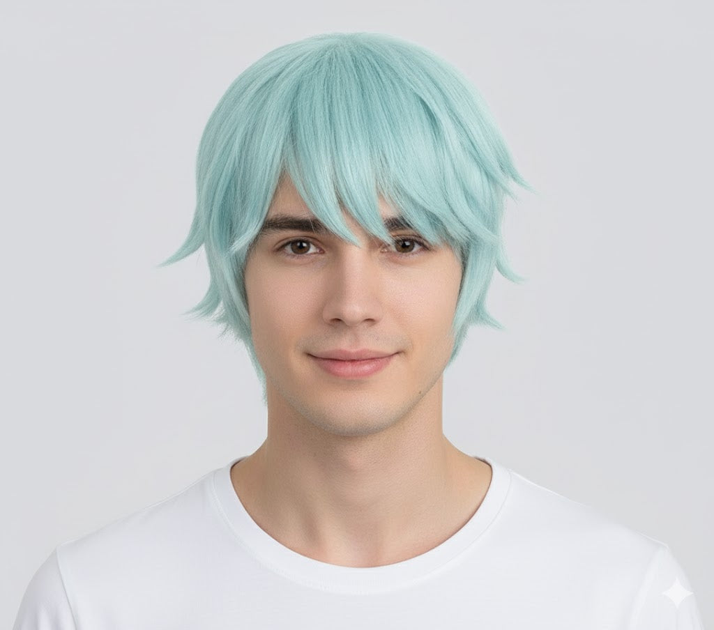 K-POP Demon Hunters – Perruque menthe Saja Boys pour adulte (homme)