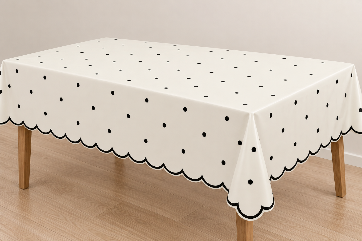 Oui Party Chic Polka Dot Plastic Table Cover 54x102in