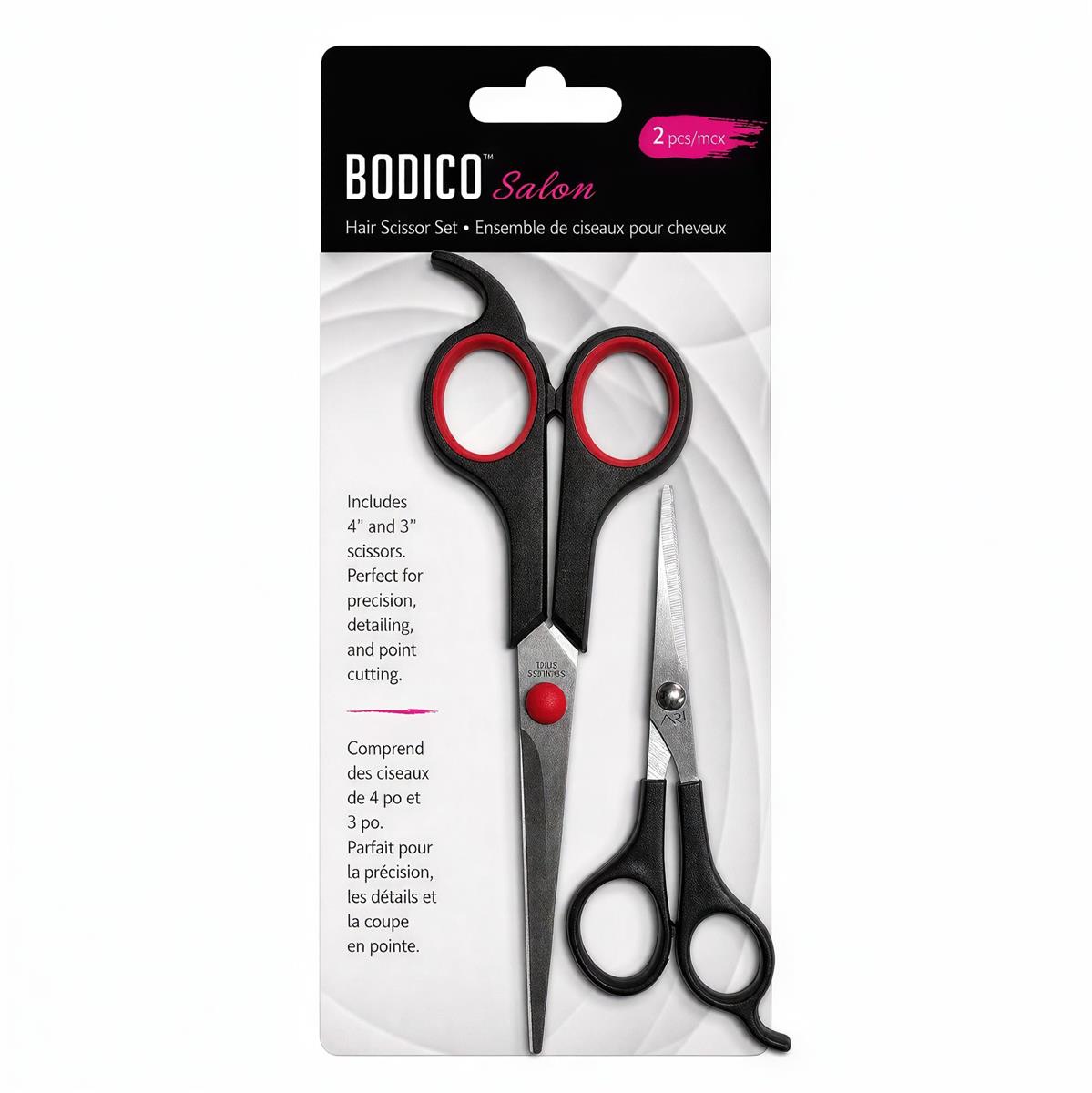 Bodico Ensemble de 2 ciseaux à cheveux